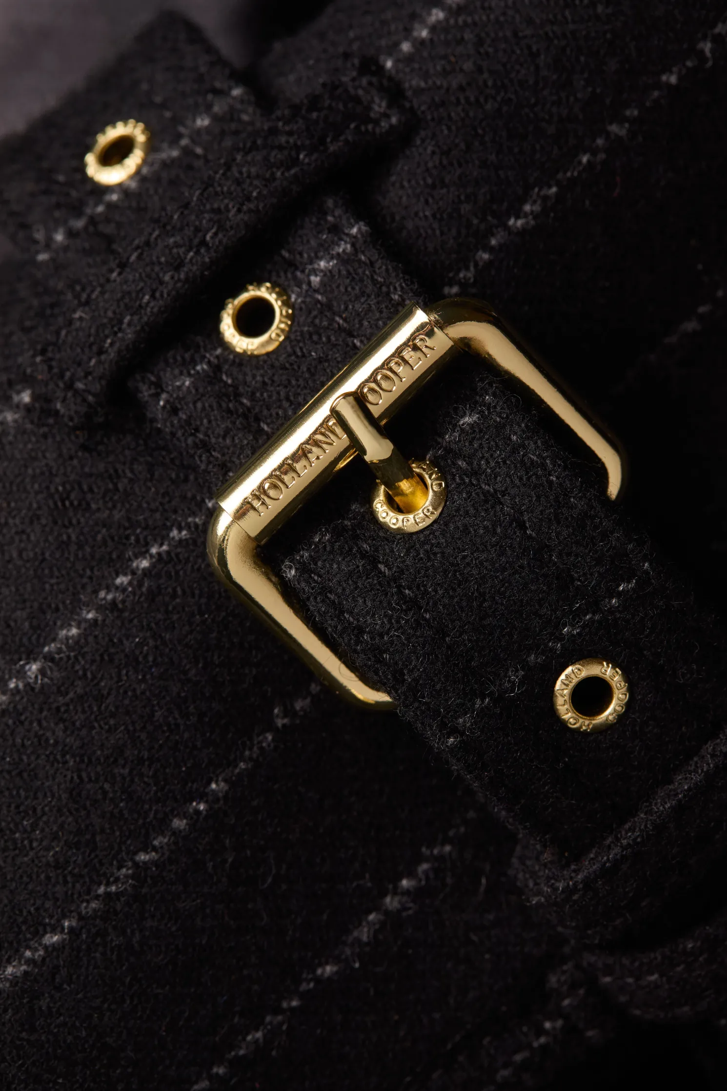 Full Length Marlborough Trench Coat (Black Pinstripe)