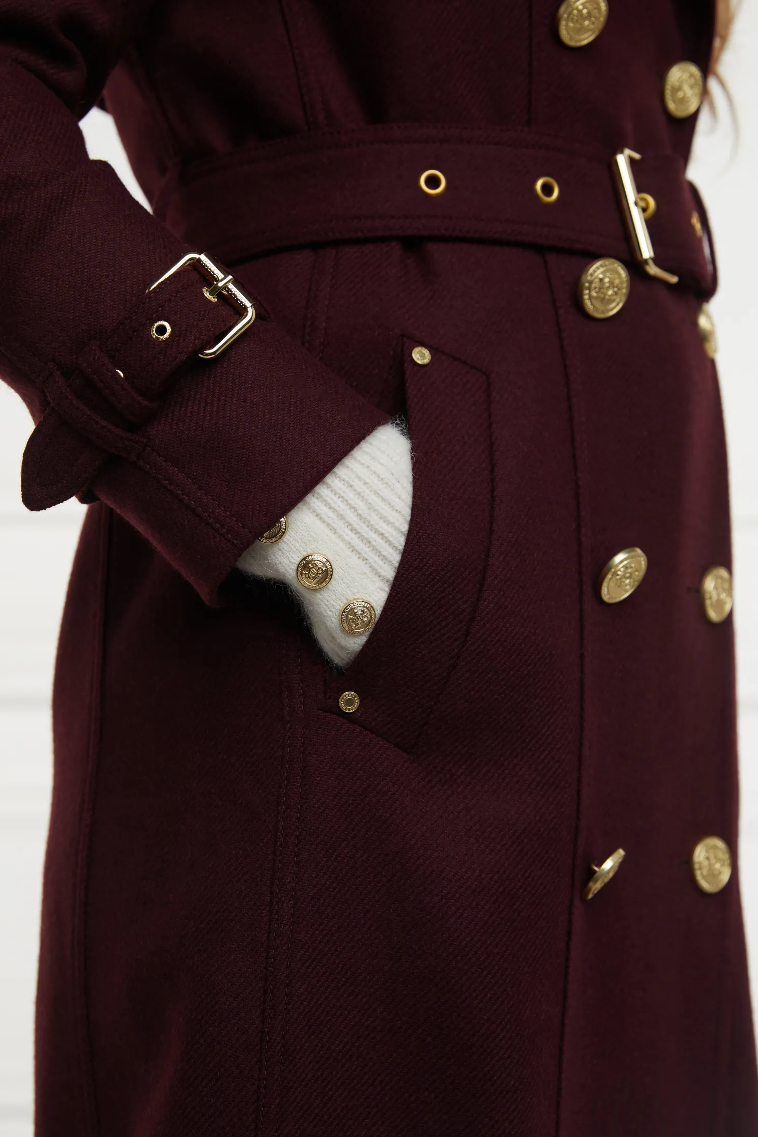 Full Length Marlborough Trench Coat (Mulberry)