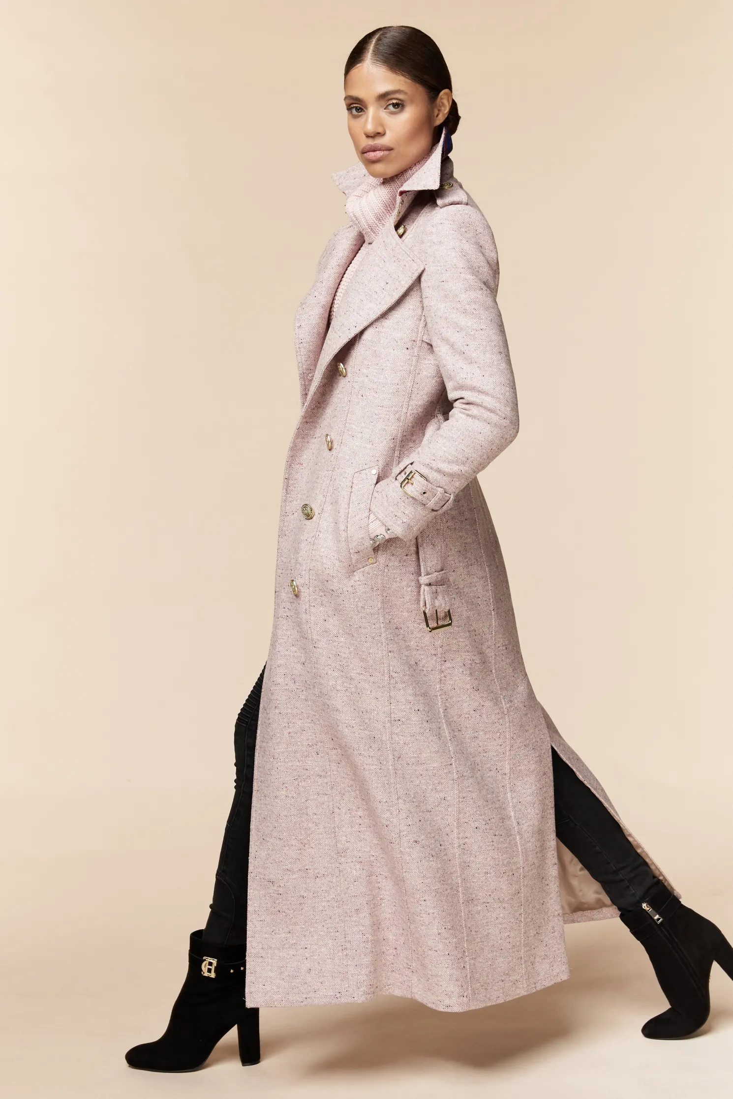 Full Length Marlborough Trench Coat (Anniversary Pink)