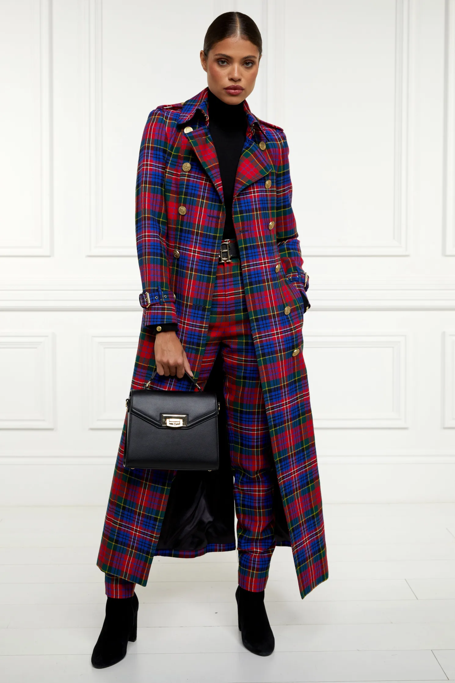 Full Length Marlborough Trench Coat (Macpherson Tartan)