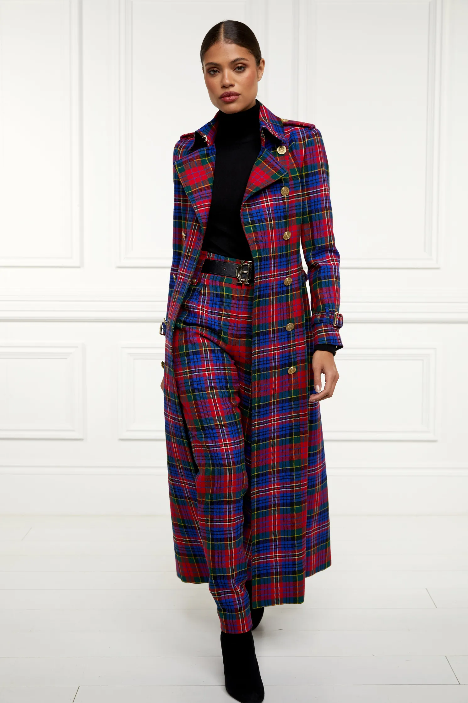 Full Length Marlborough Trench Coat (Macpherson Tartan)