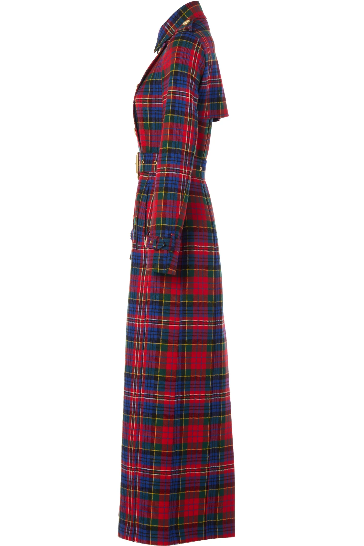 Full Length Marlborough Trench Coat (Macpherson Tartan)