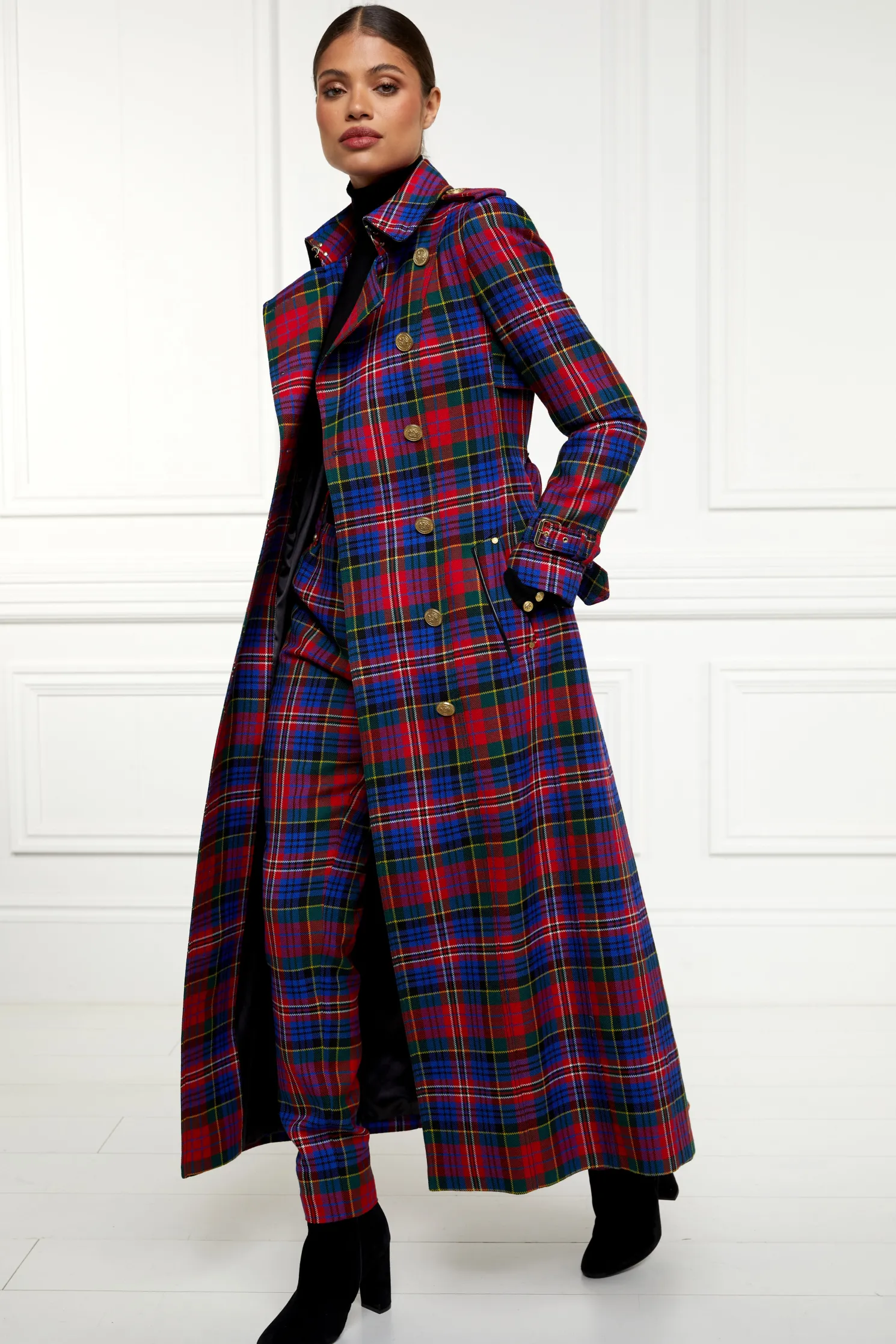 Full Length Marlborough Trench Coat (Macpherson Tartan)