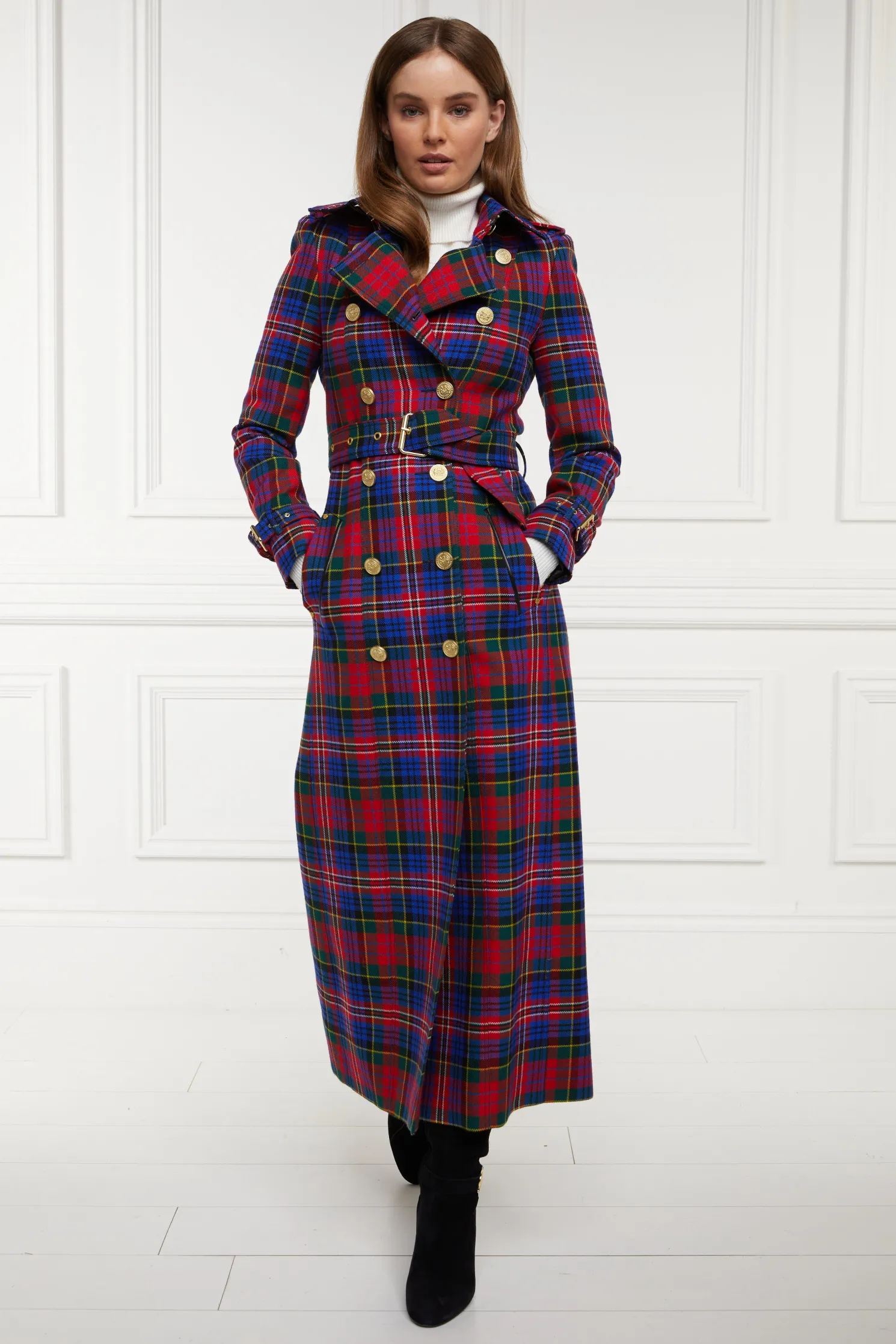 Full Length Marlborough Trench Coat (Macpherson Tartan)