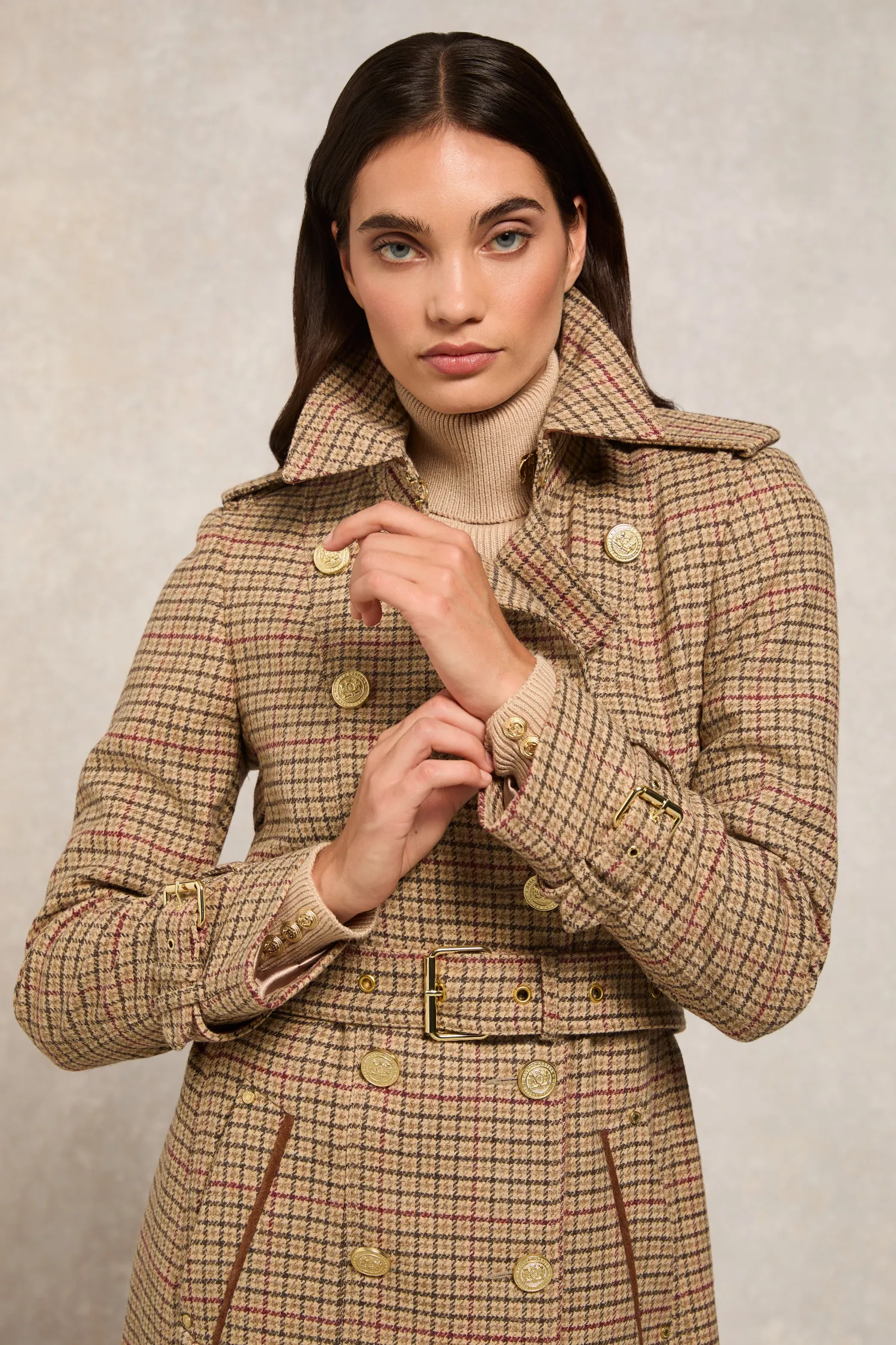 Full Length Marlborough Trench Coat (Charlton Tweed)