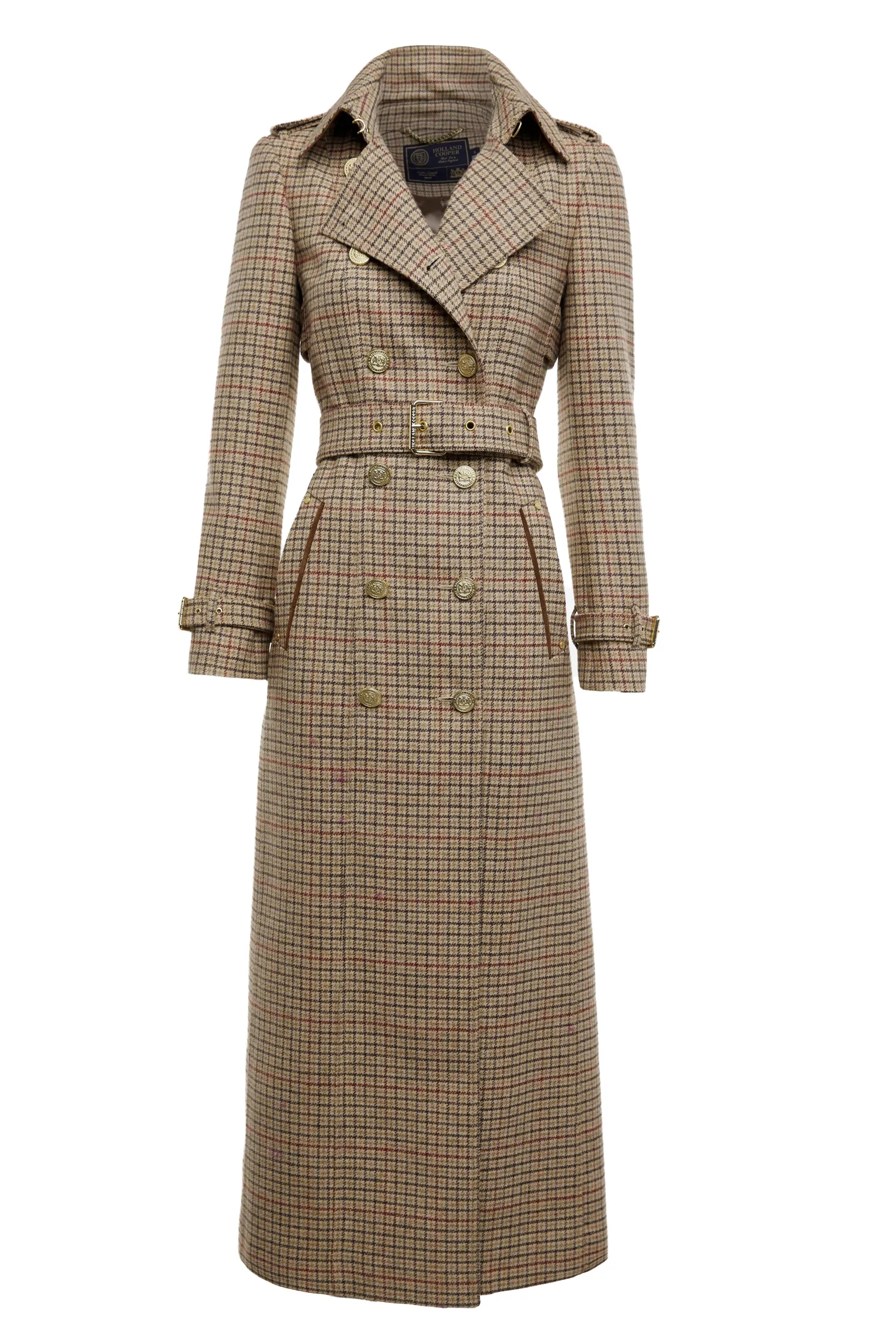 Full Length Marlborough Trench Coat (Charlton Tweed)