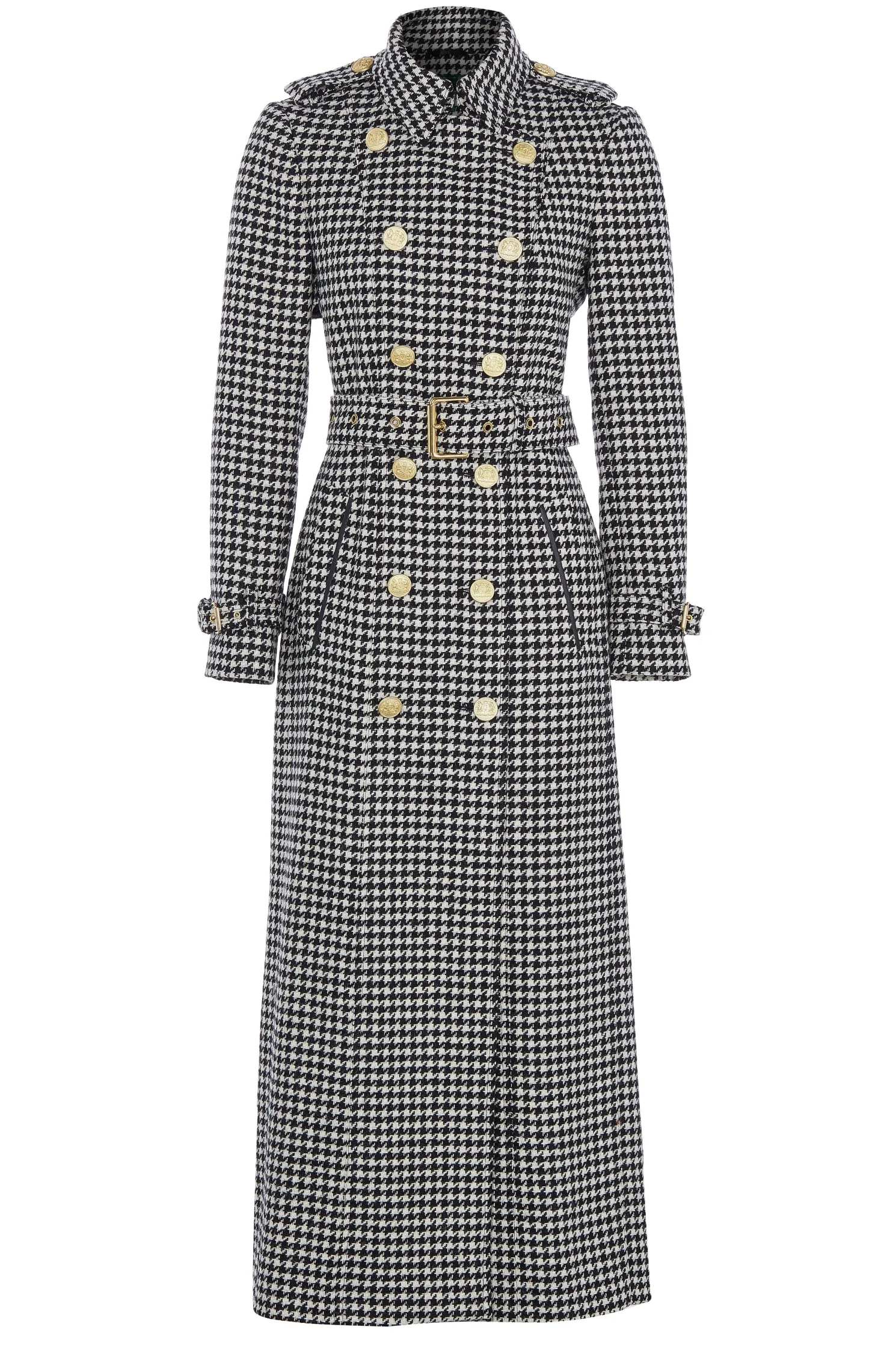 Full Length Marlborough Trench Coat (Houndstooth)