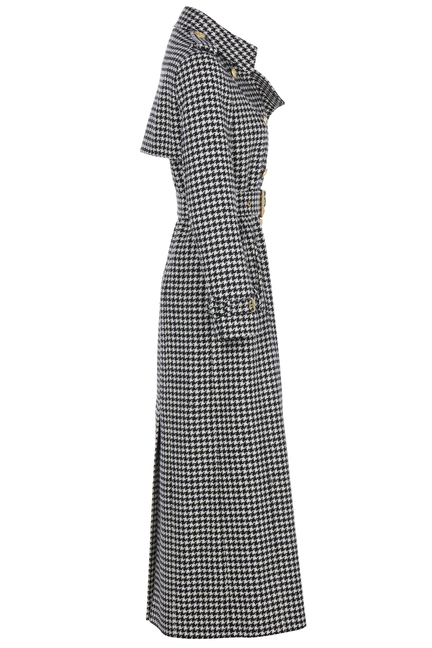 Full Length Marlborough Trench Coat (Houndstooth)
