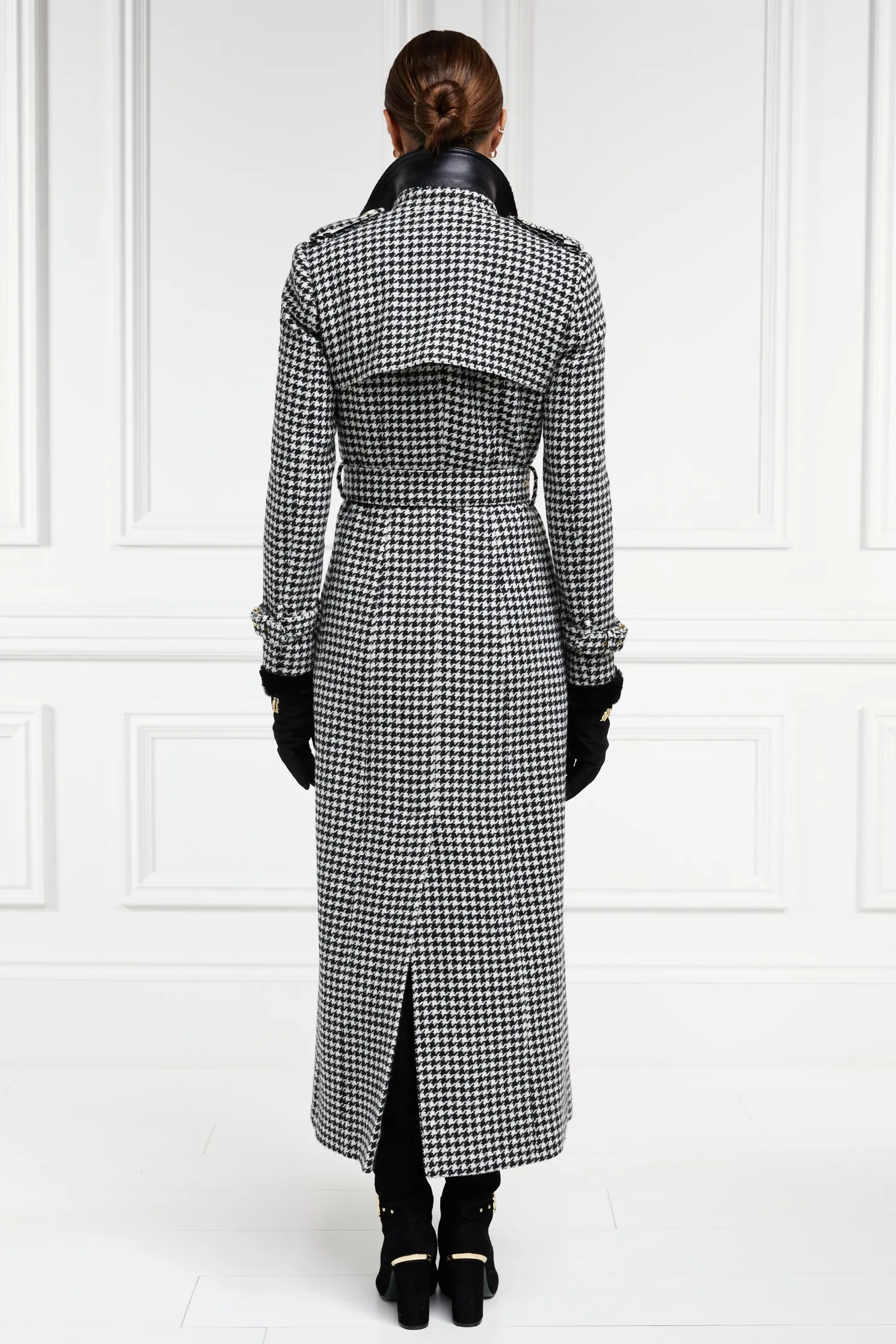 Full Length Marlborough Trench Coat (Houndstooth)
