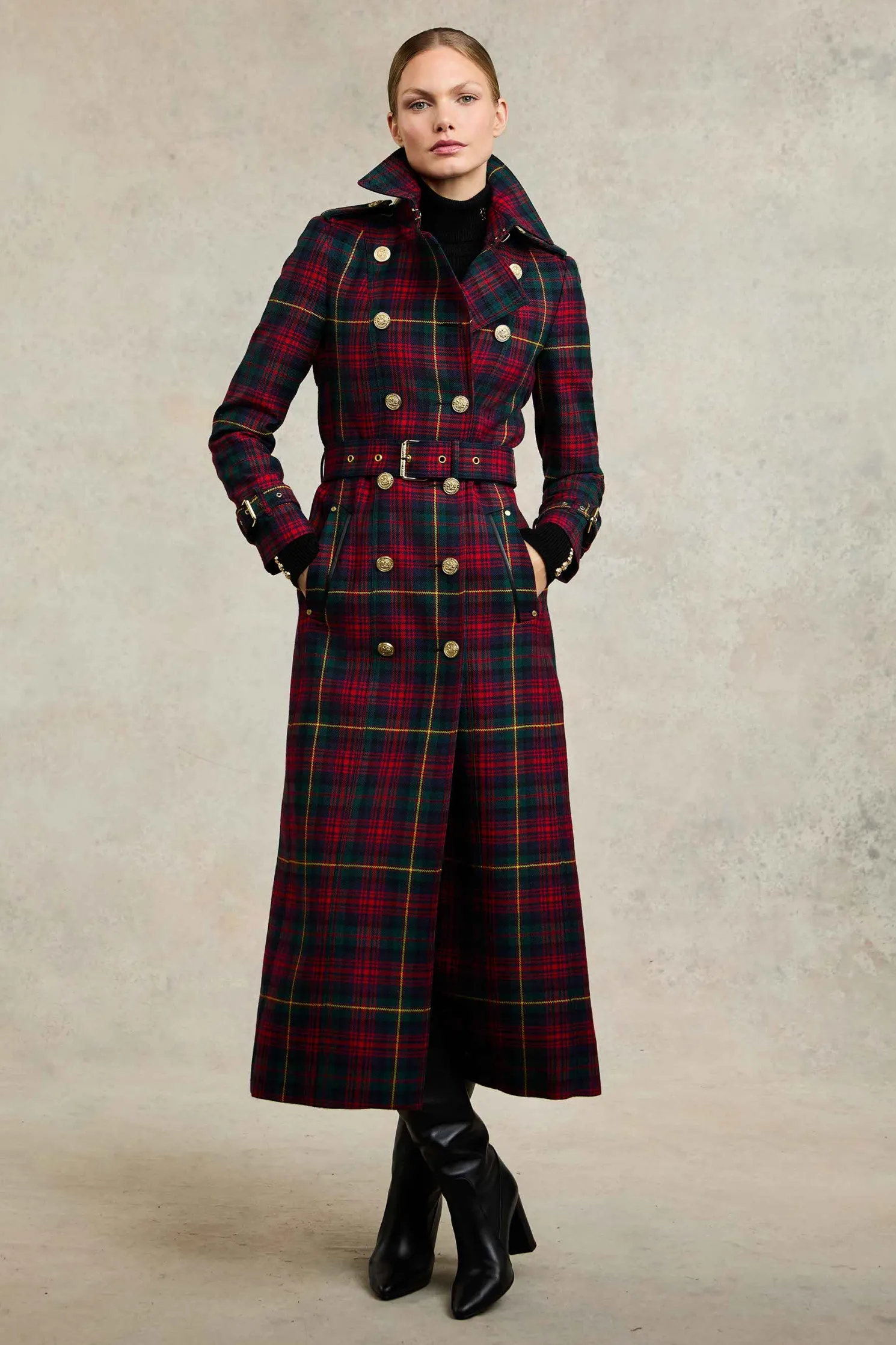 Full Length Marlborough Trench Coat (Logan Tartan)