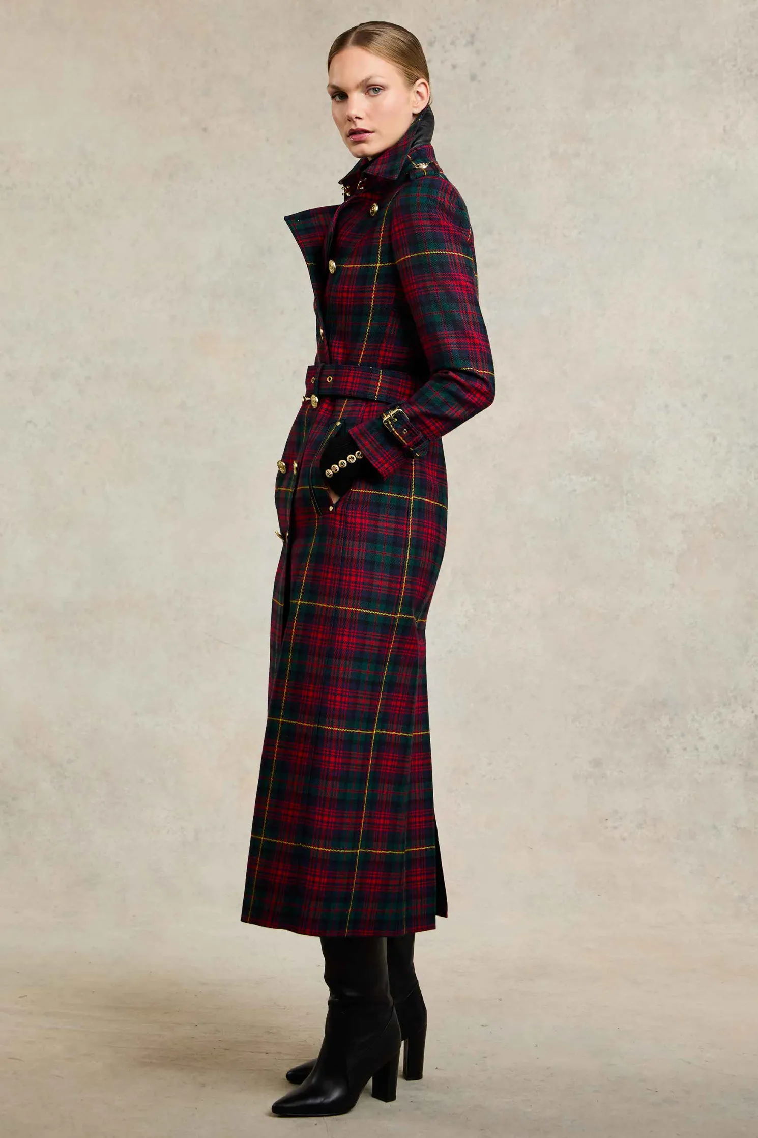 Full Length Marlborough Trench Coat (Logan Tartan)