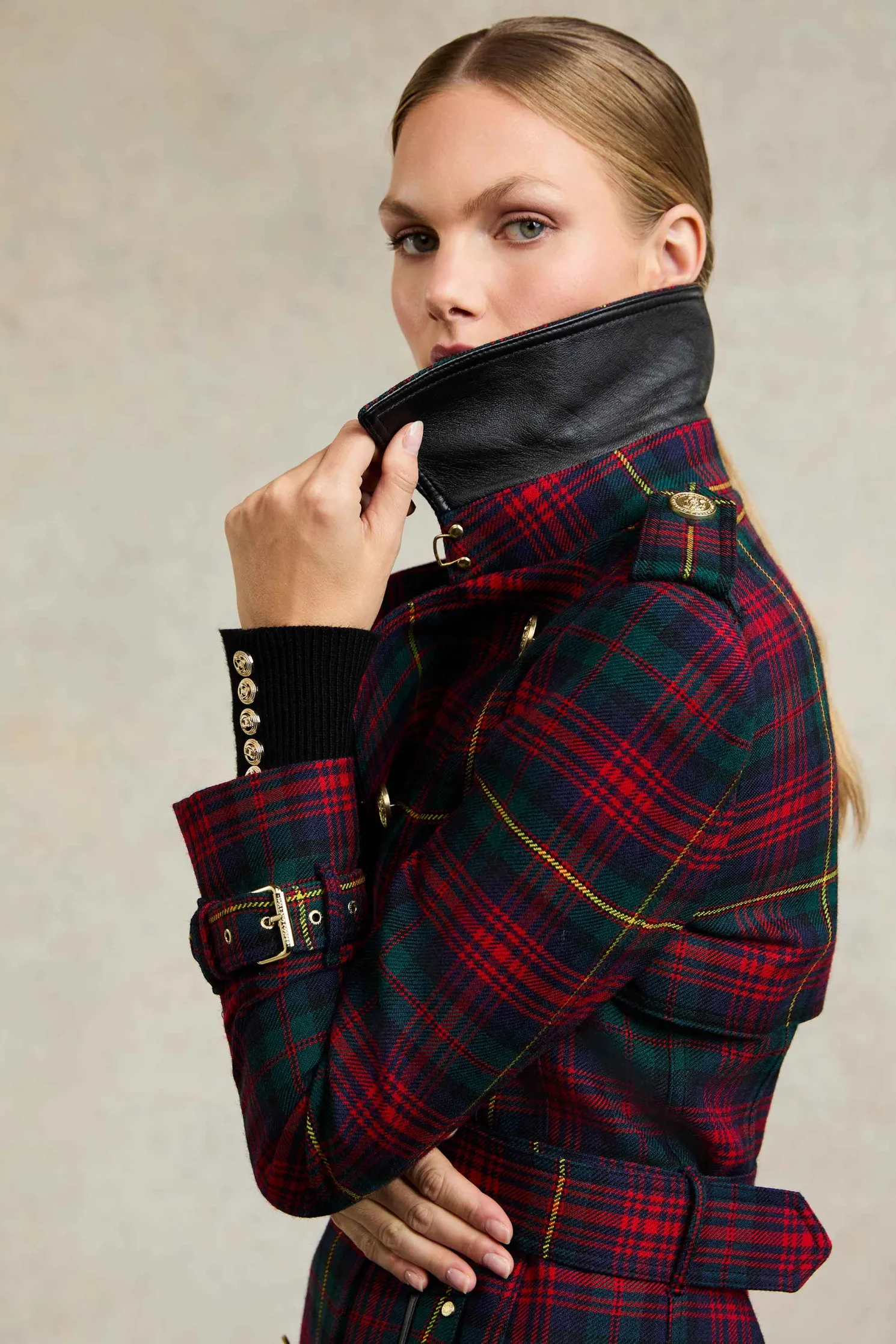 Full Length Marlborough Trench Coat (Logan Tartan)