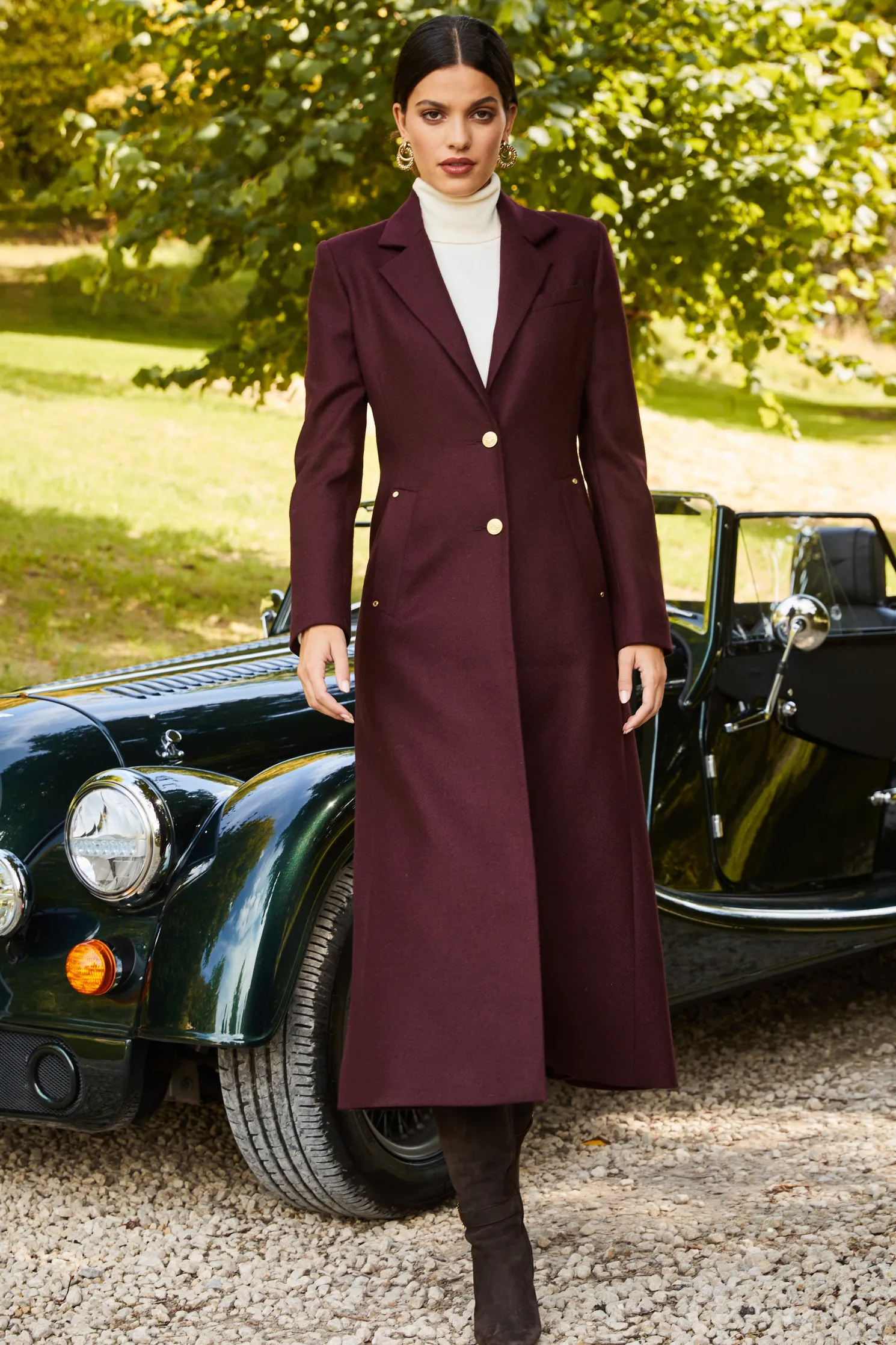 Full Length Regency Coat (Mulberry)