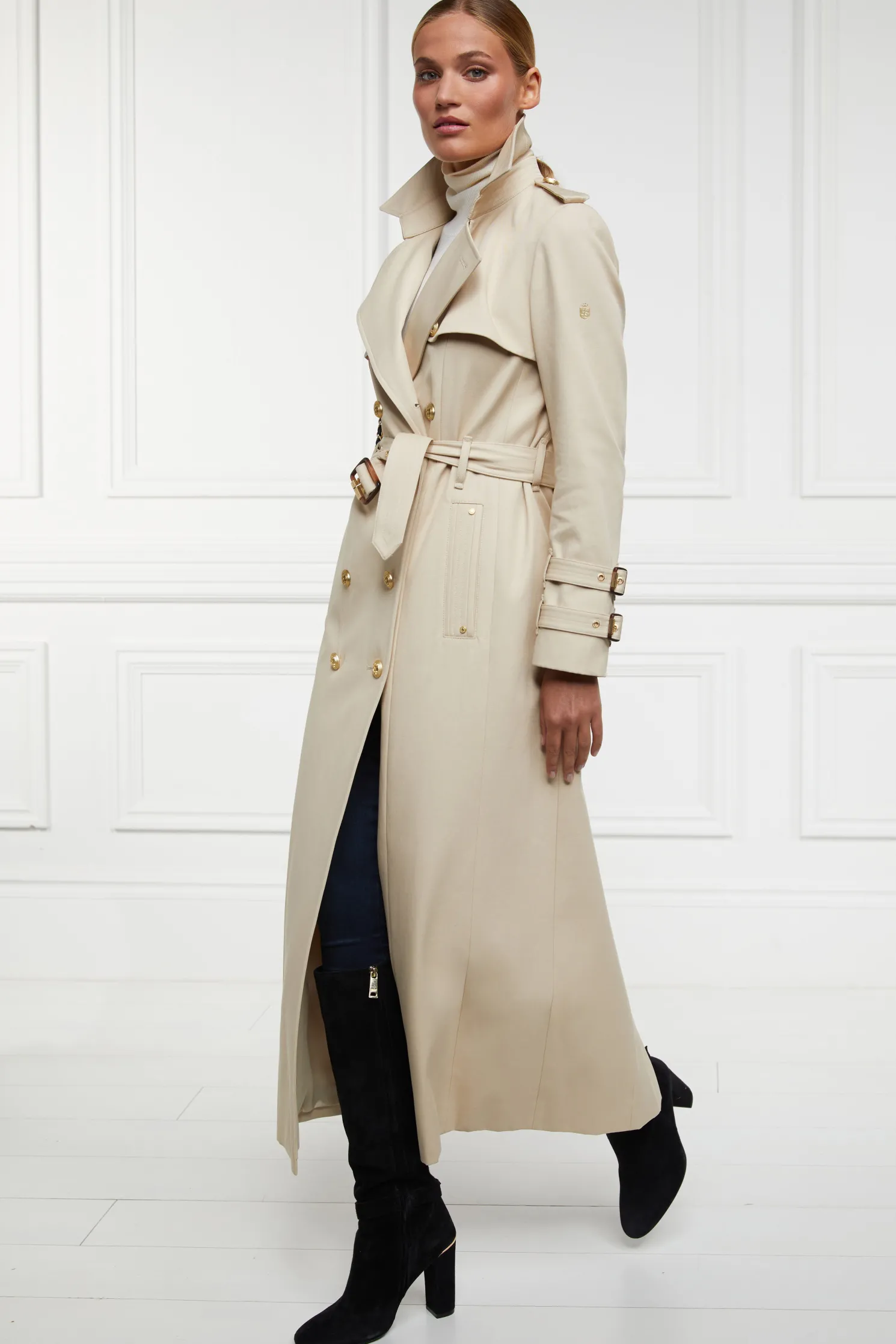 Gatcombe Full Length Trench Coat (Stone)