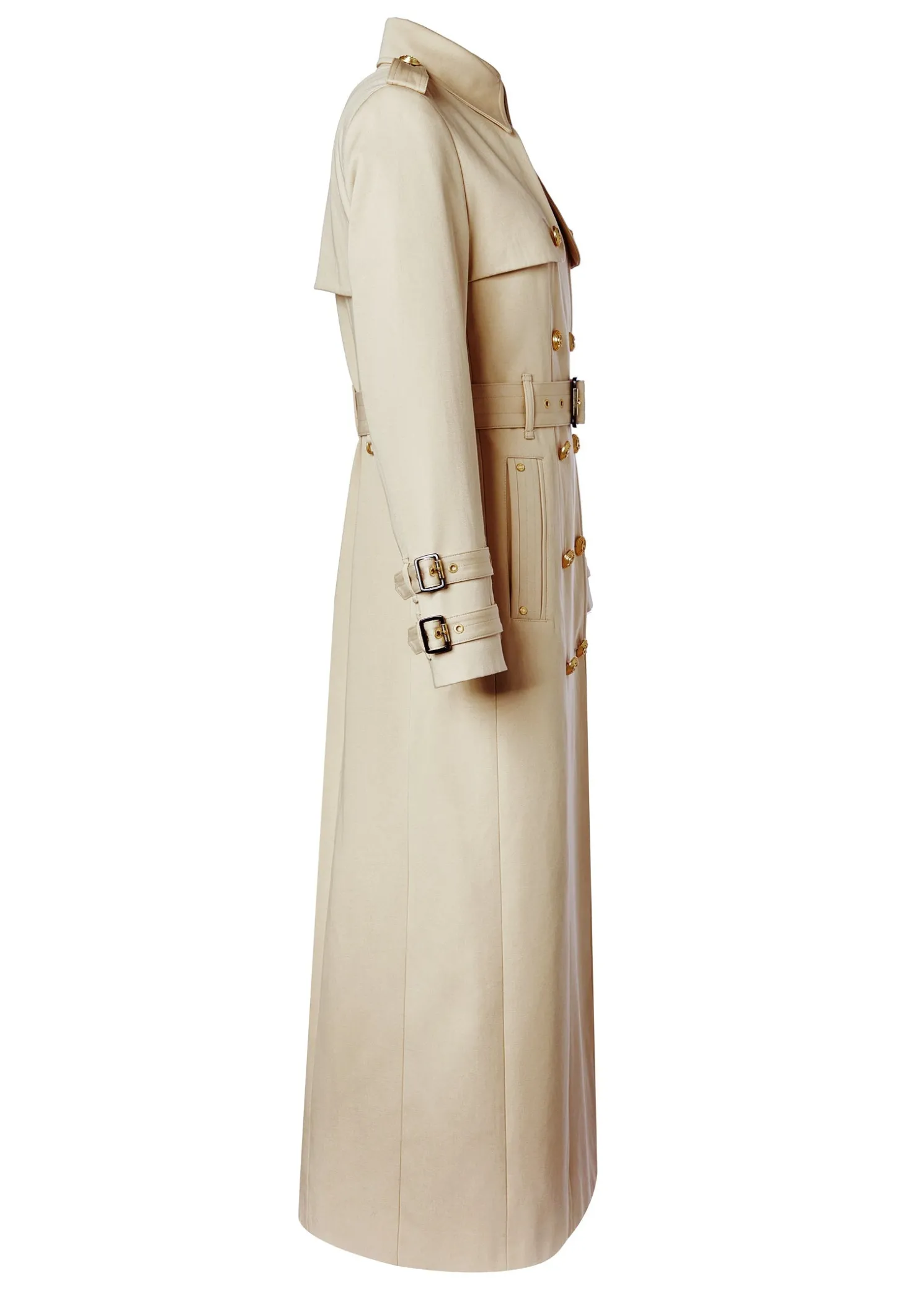 Gatcombe Full Length Trench Coat (Stone)