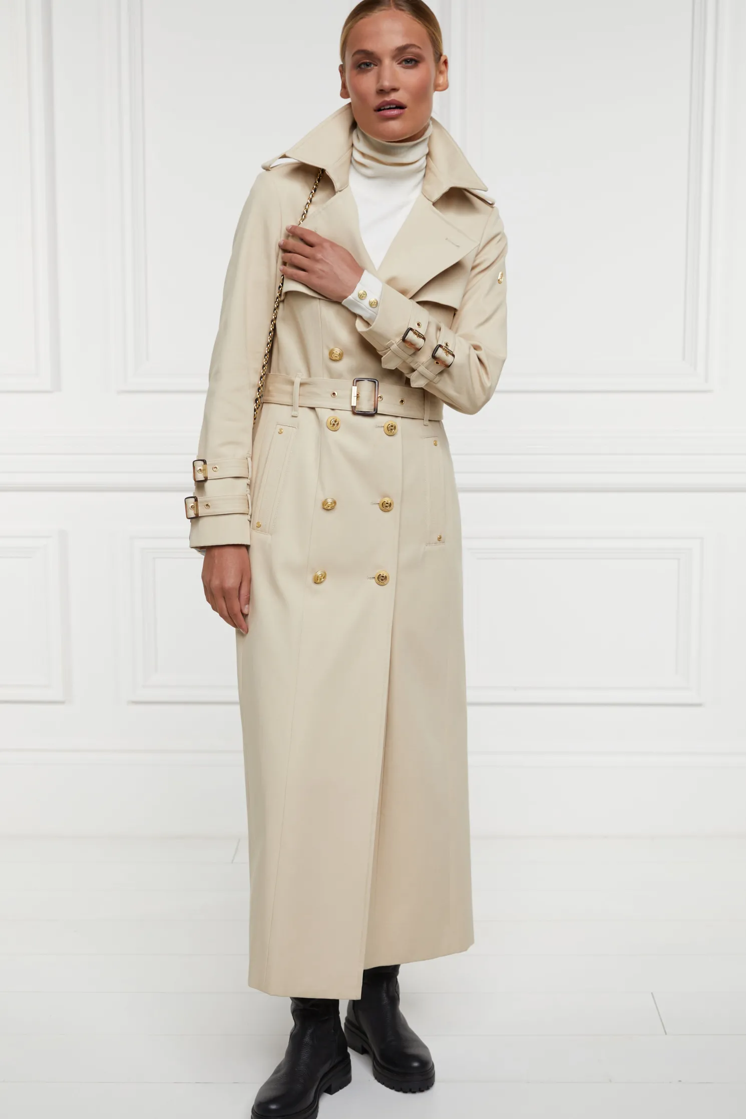 Gatcombe Full Length Trench Coat (Stone)