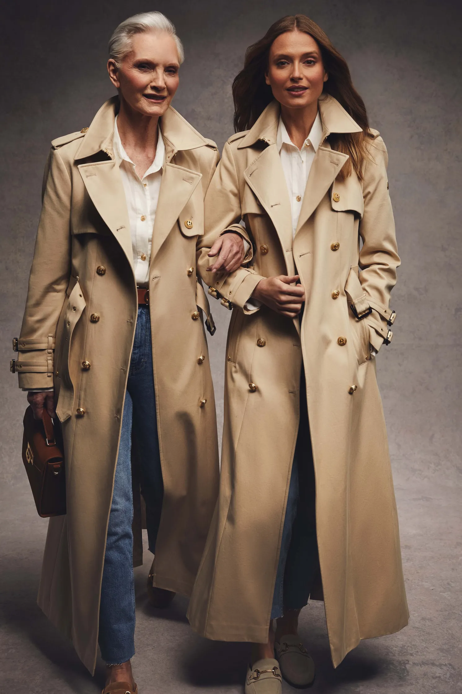 Gatcombe Full Length Trench Coat (Stone)