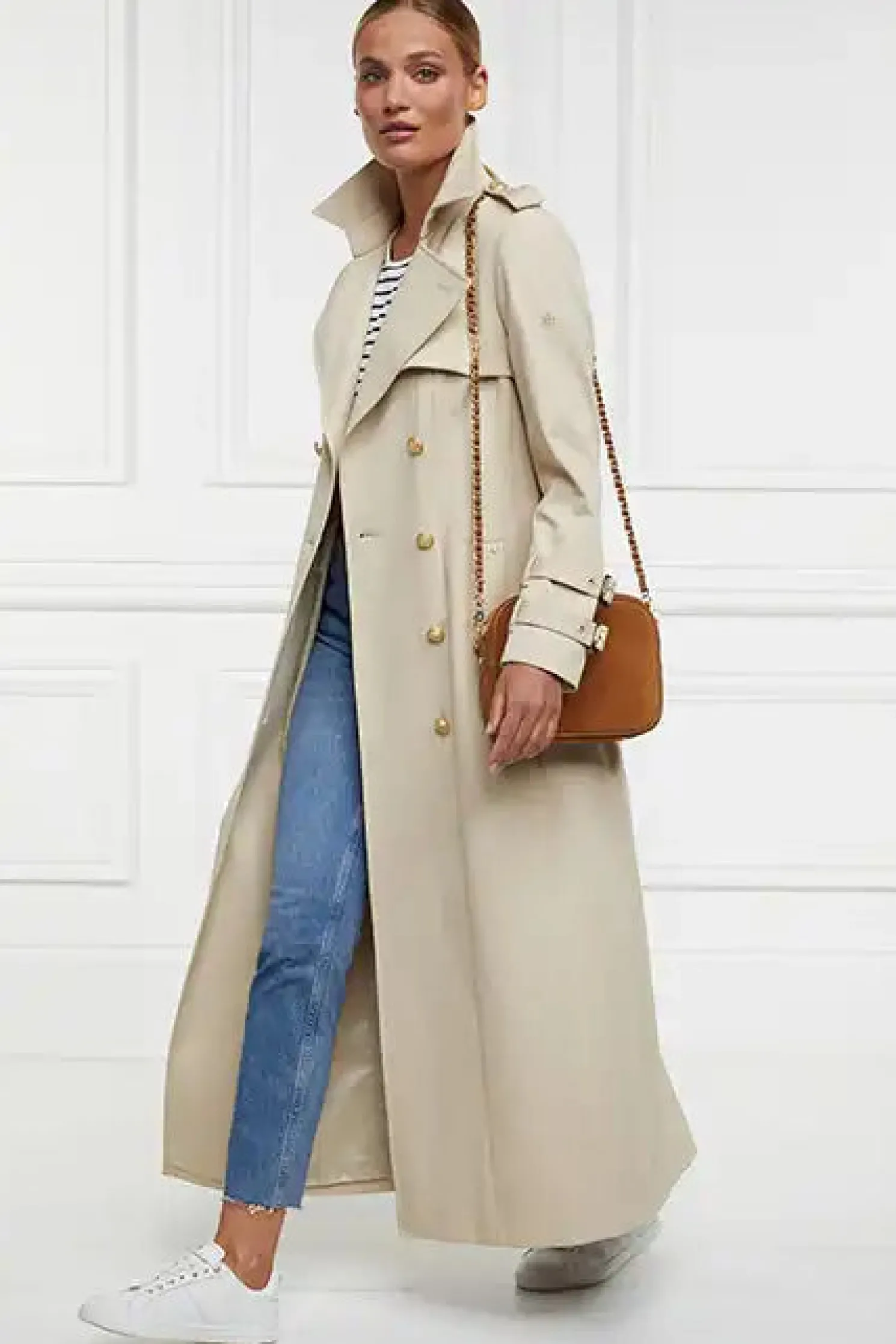 Gatcombe Full Length Trench Coat (Stone)