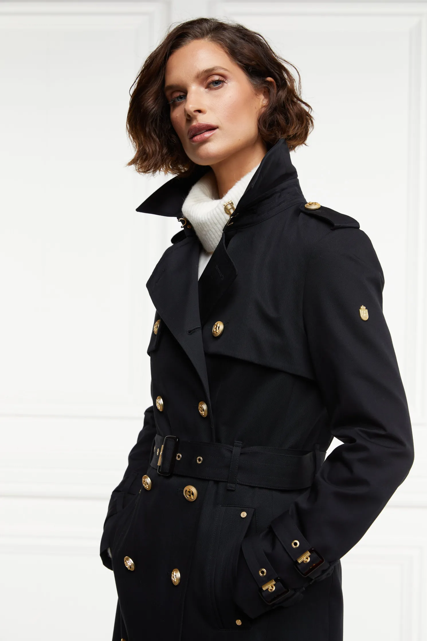 Gatcombe Full Length Trench Coat (Black)