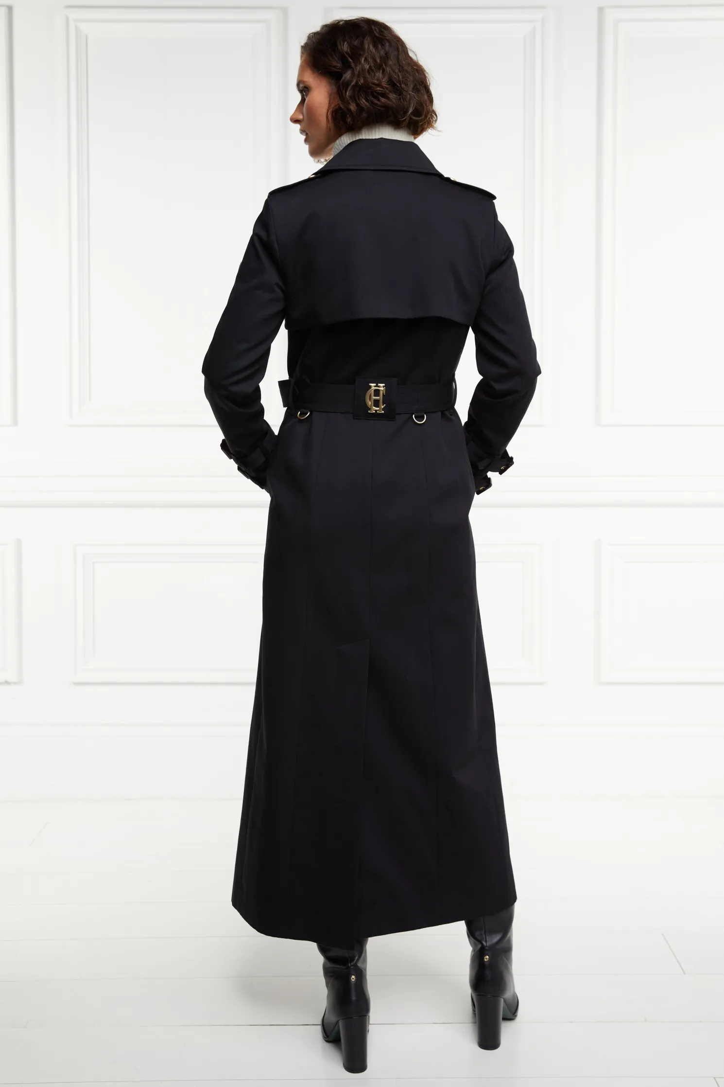 Gatcombe Full Length Trench Coat (Black)