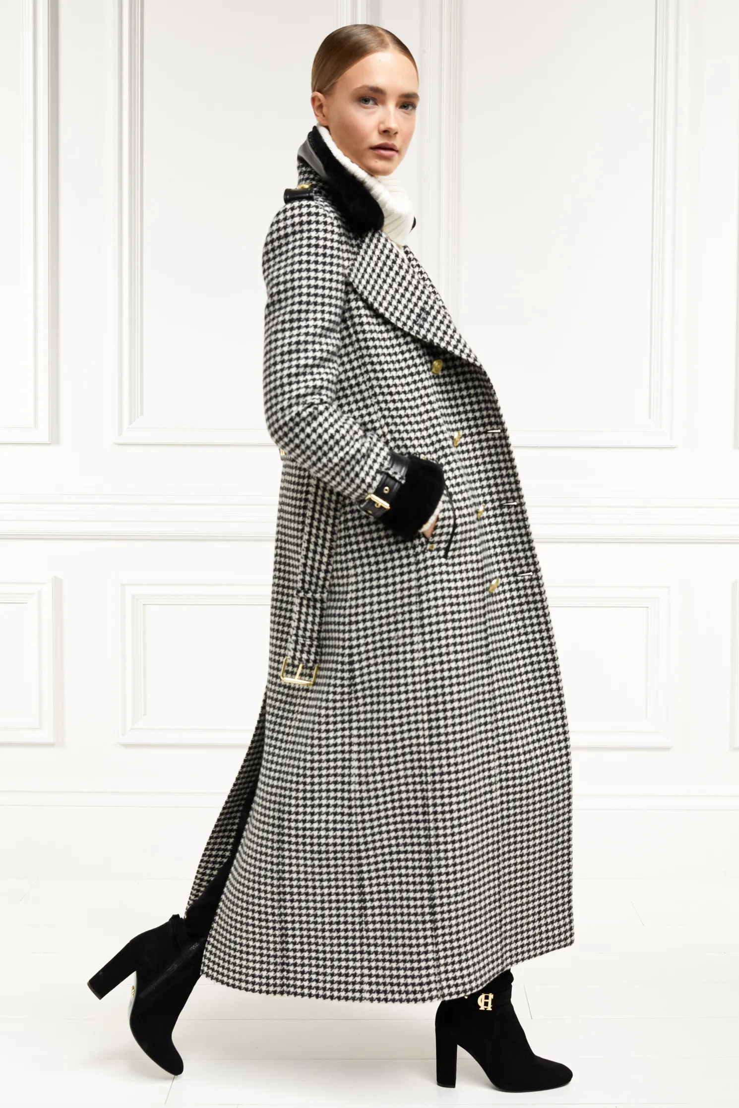 Gold Label Trench (Houndstooth)