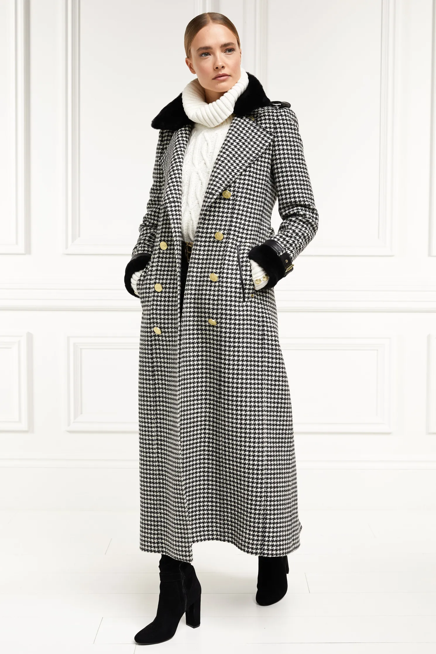 Gold Label Trench (Houndstooth)