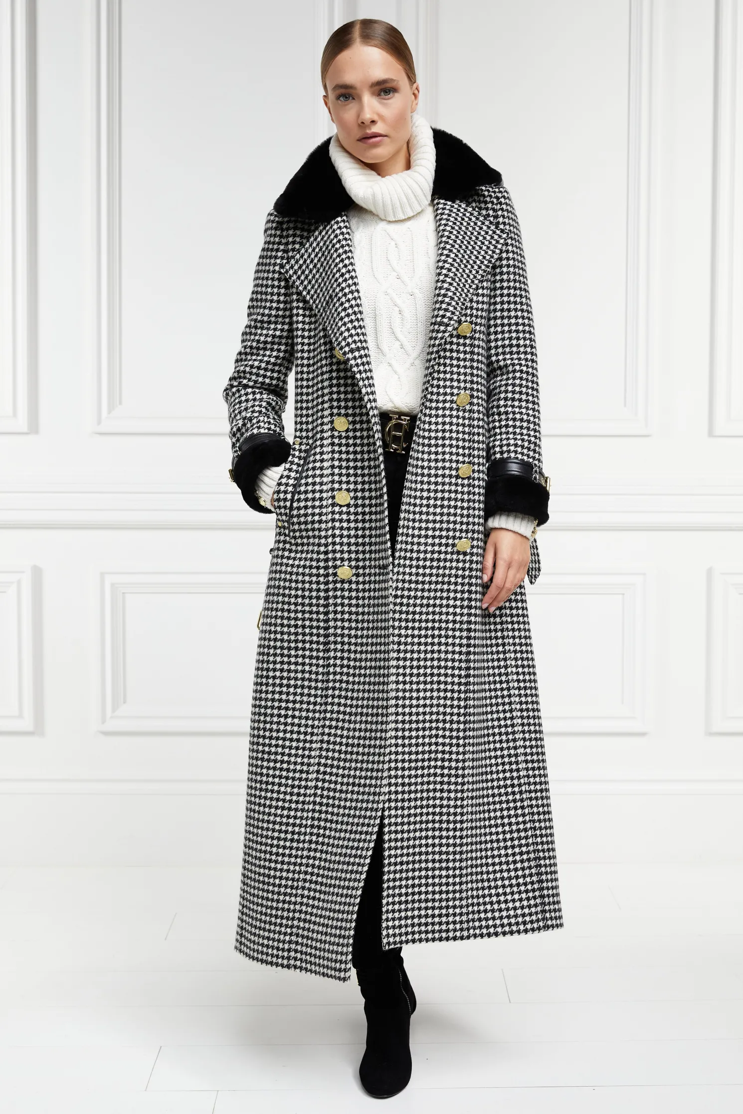 Gold Label Trench (Houndstooth)