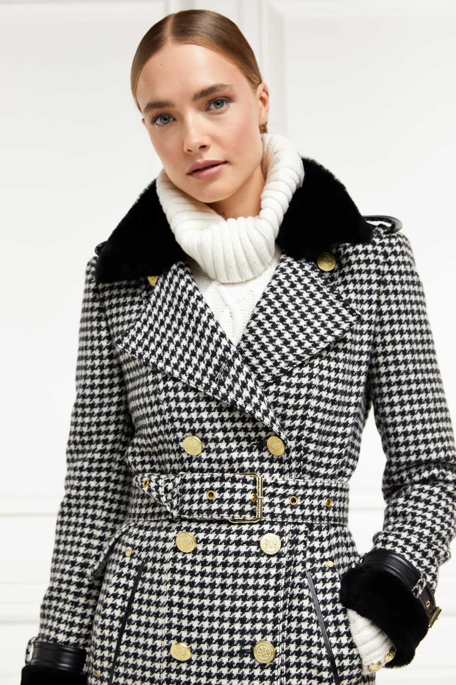 Gold Label Trench (Houndstooth)