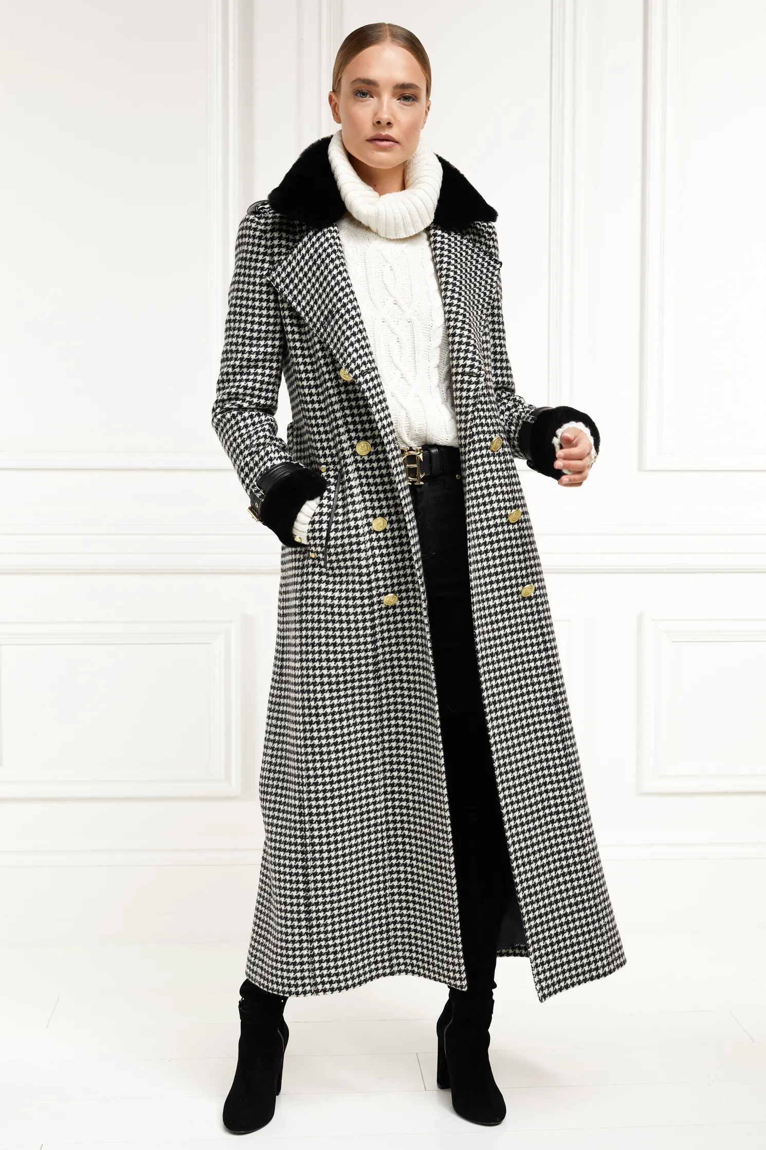 Gold Label Trench (Houndstooth)