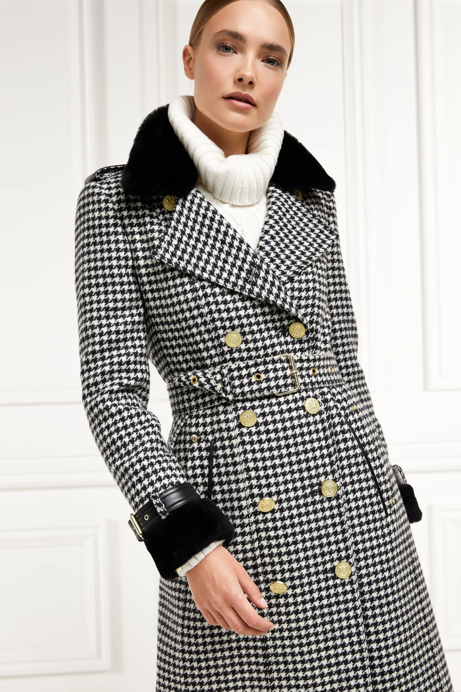 Gold Label Trench (Houndstooth)