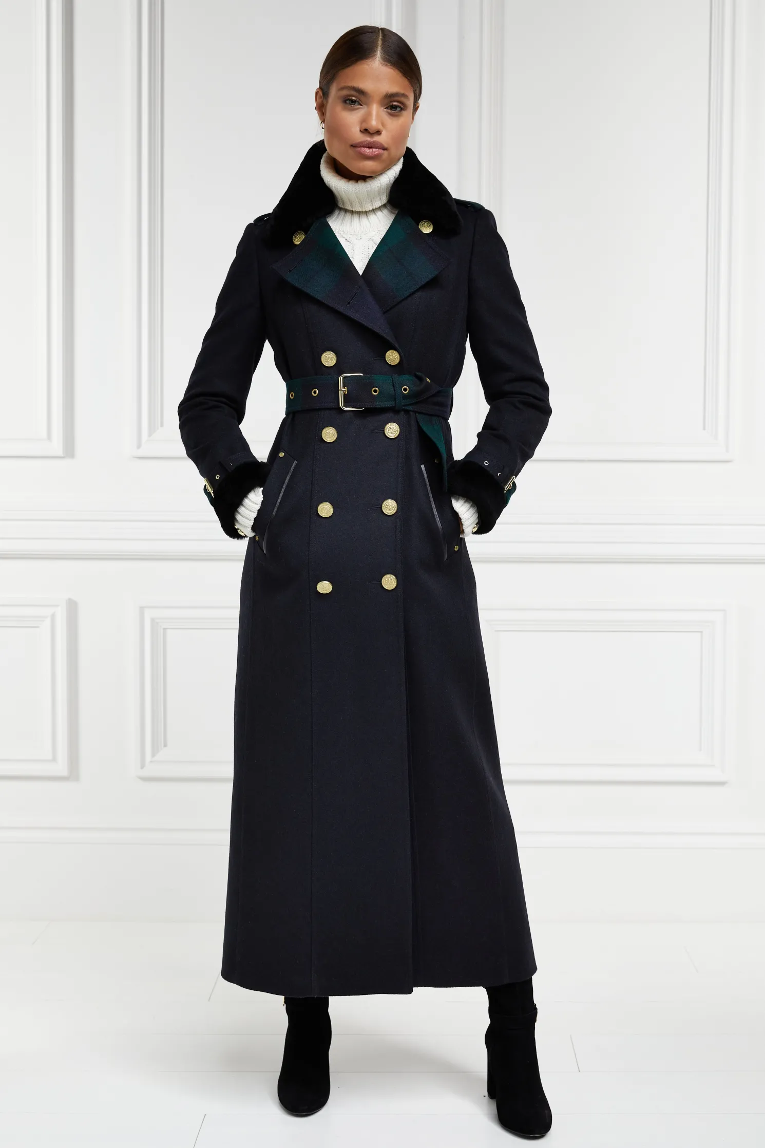 Gold Label Trench (Soft Navy Blackwatch)