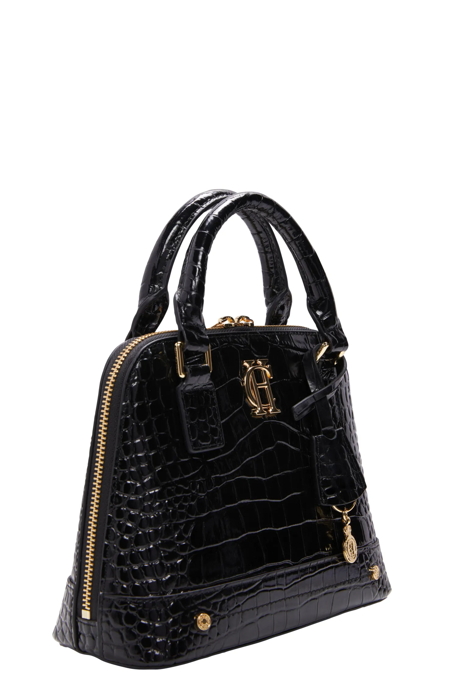Grovesnor Tote Bag (Black Croc)