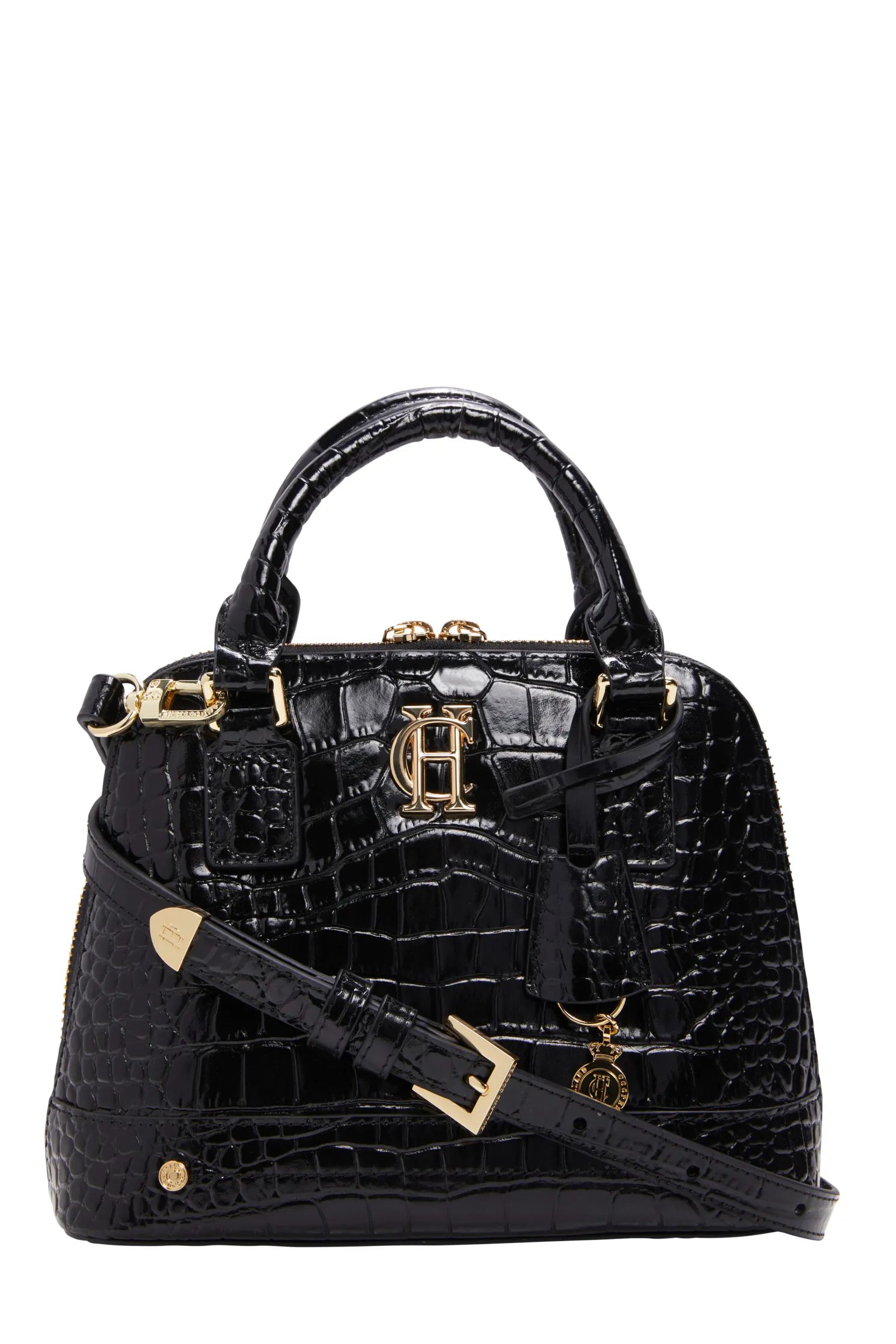Grovesnor Tote Bag (Black Croc)