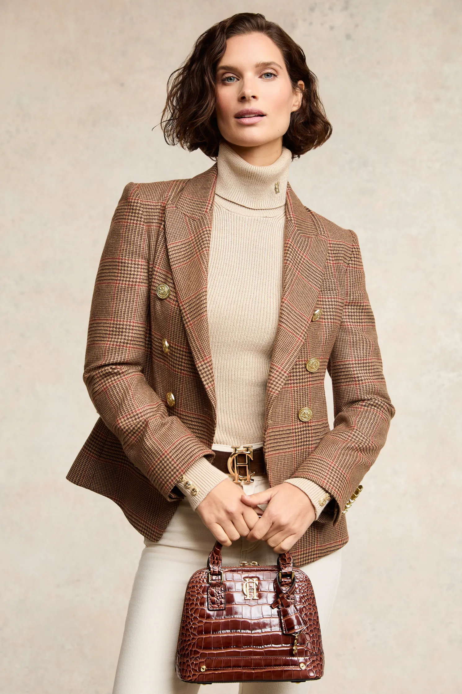 Grovesnor Tote Bag (Dark Tan Croc)