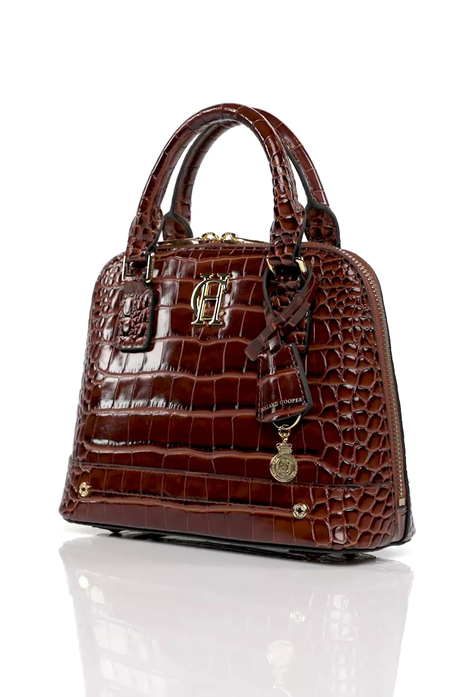 Grovesnor Tote Bag (Dark Tan Croc)