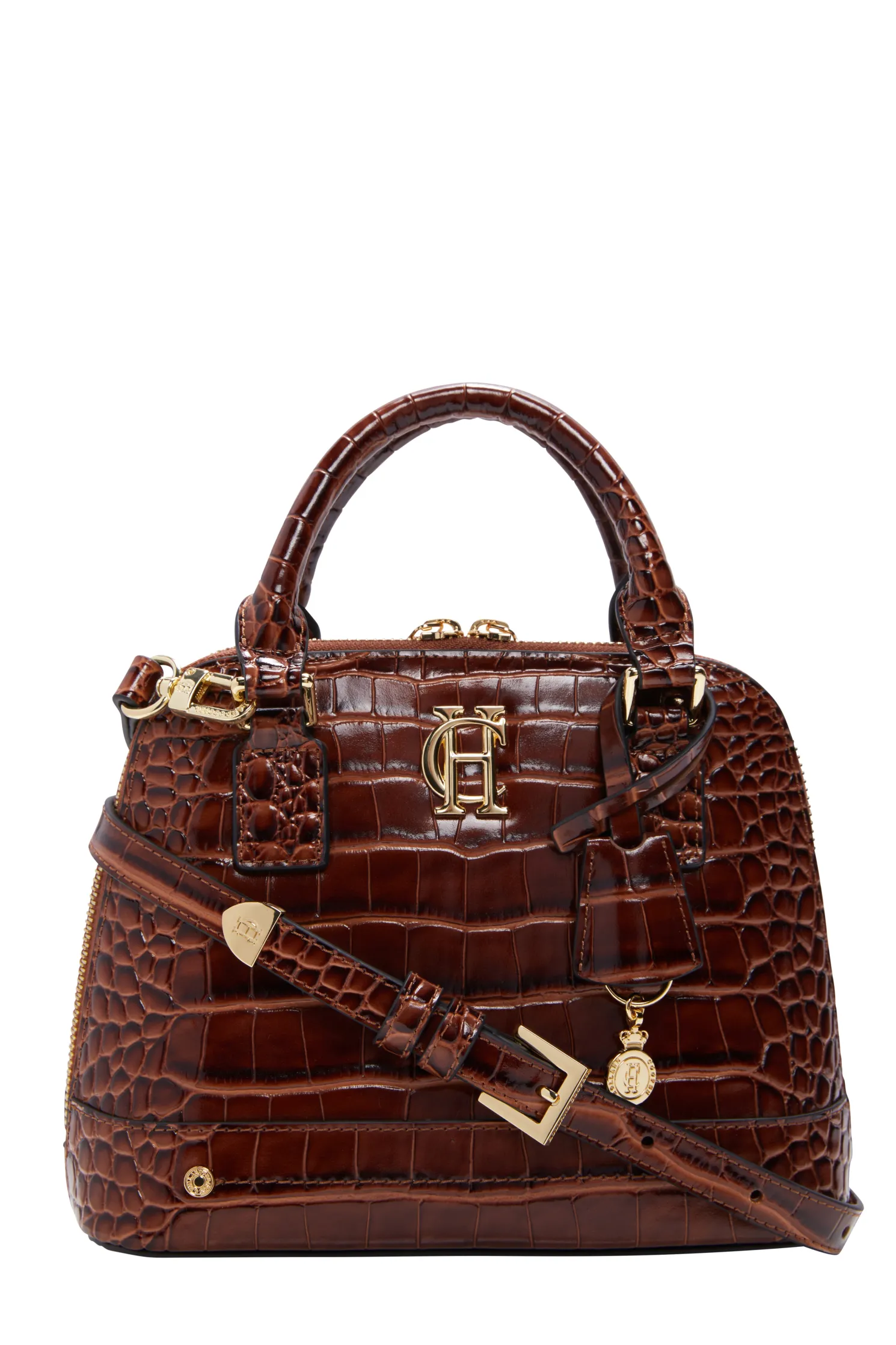 Grovesnor Tote Bag (Dark Tan Croc)