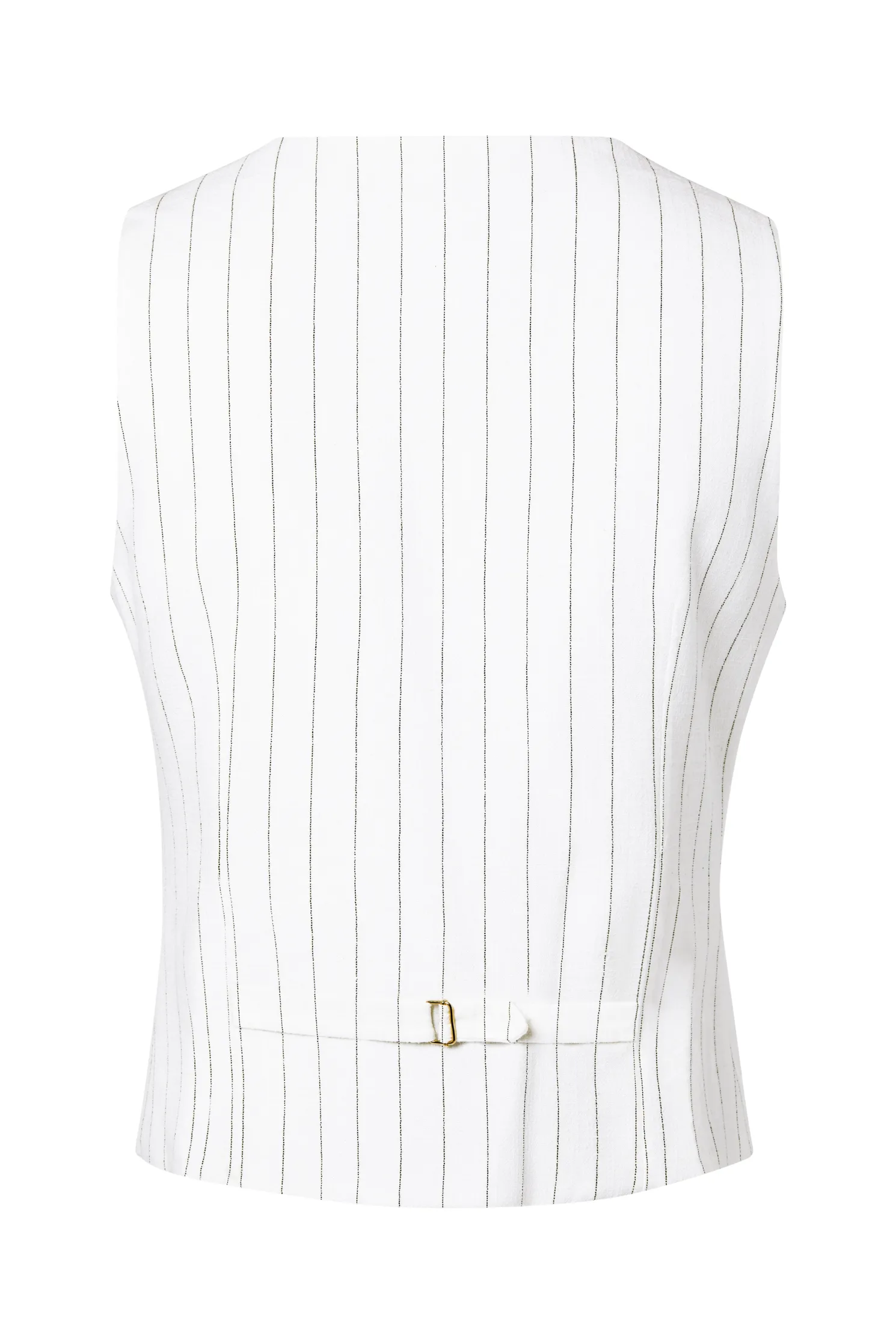 Hampton Waistcoat (Oyster Linen Pinstripe)