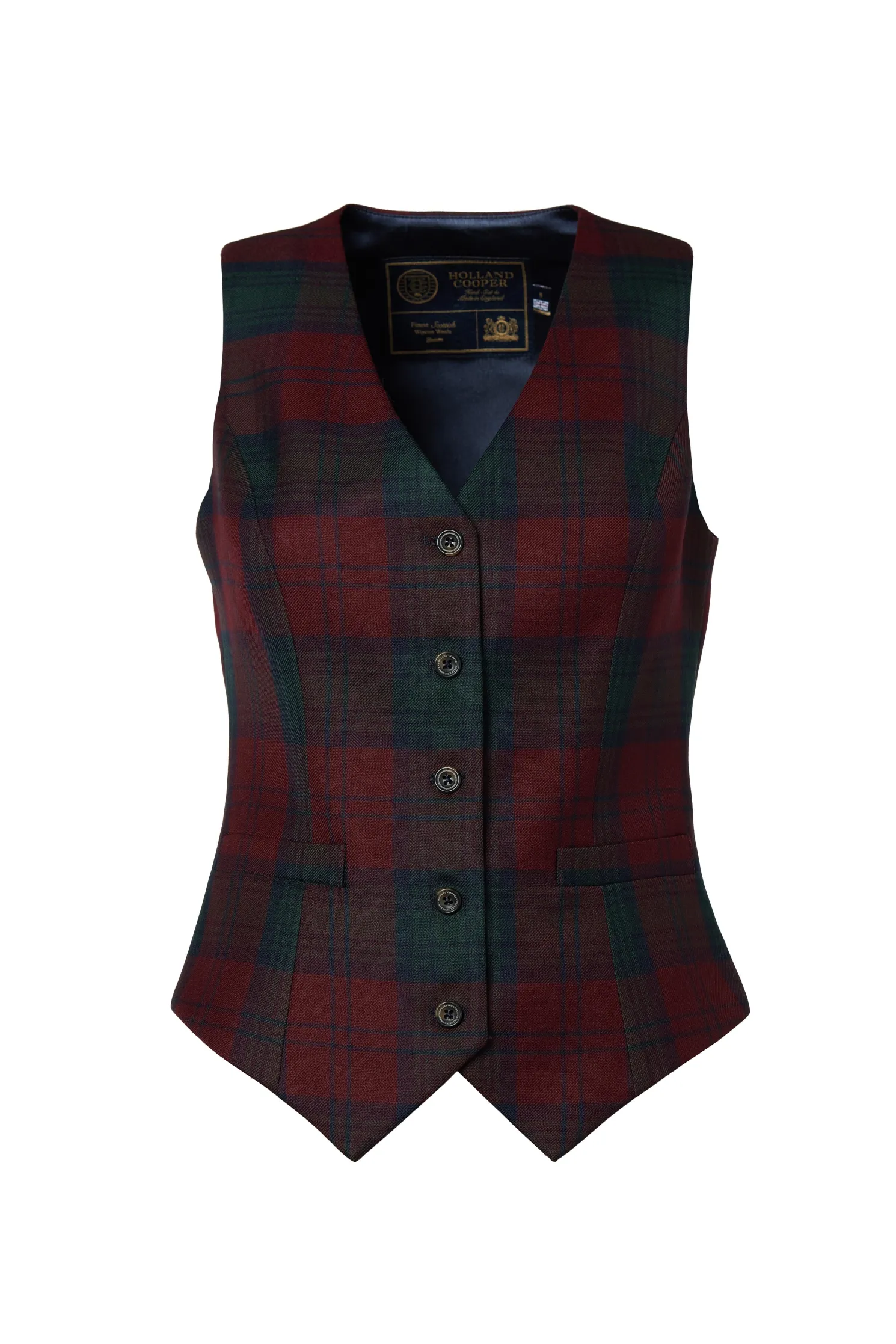 Hampton Waistcoat (Mulberry Tartan)
