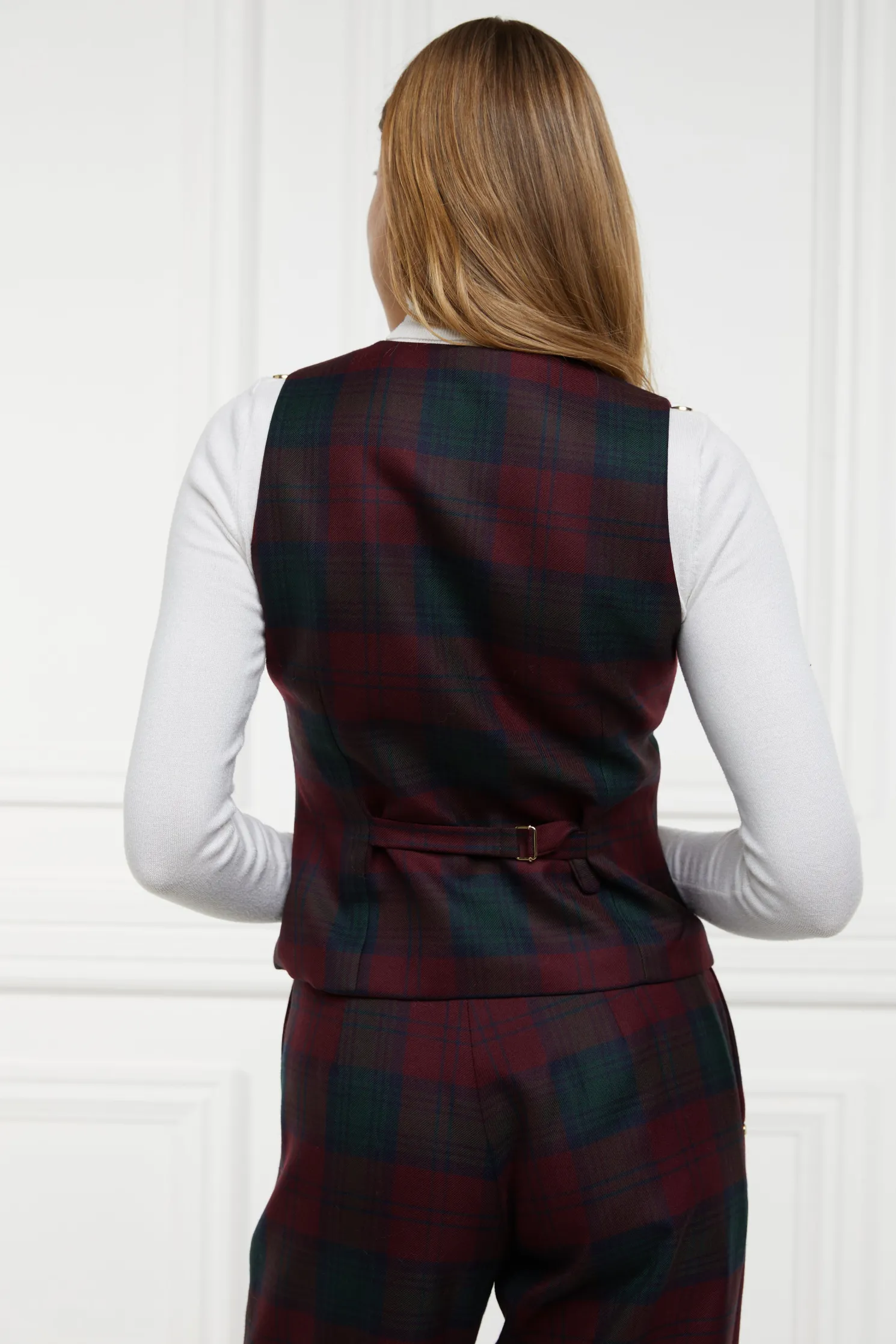 Hampton Waistcoat (Mulberry Tartan)