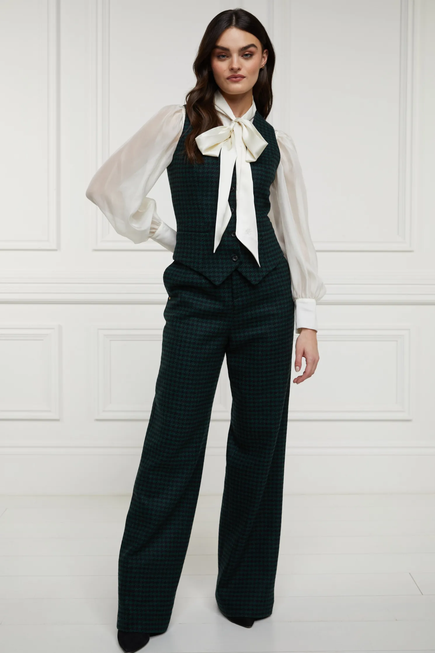 Hampton Waistcoat (Emerald Houndstooth)