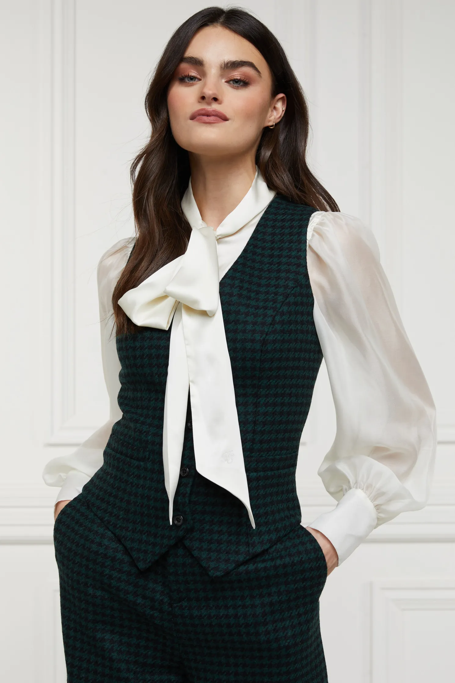 Hampton Waistcoat (Emerald Houndstooth)