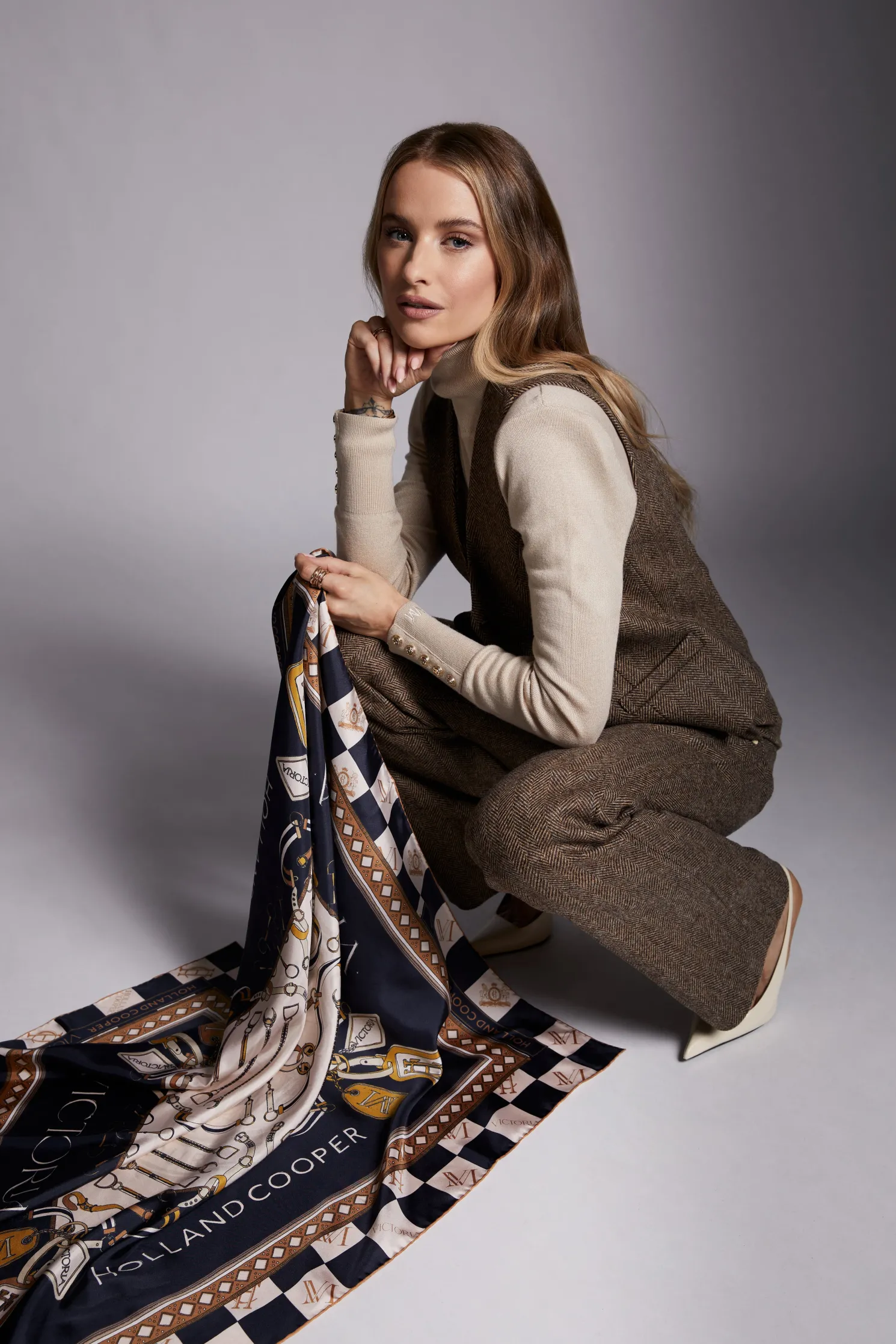 Hampton Waistcoat (Large Scale Brown Herringbone)