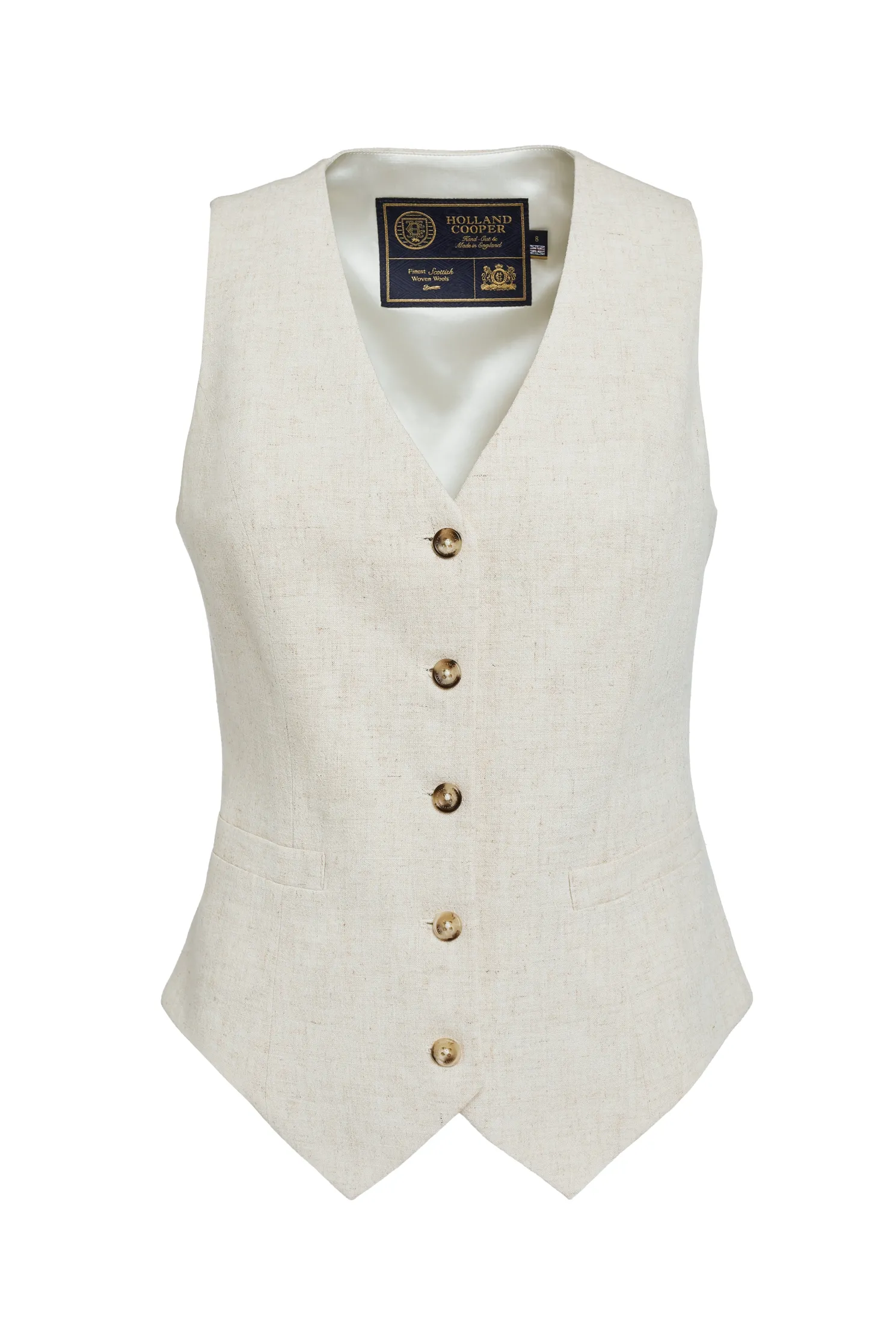 Hampton Waistcoat (Natural Linen)