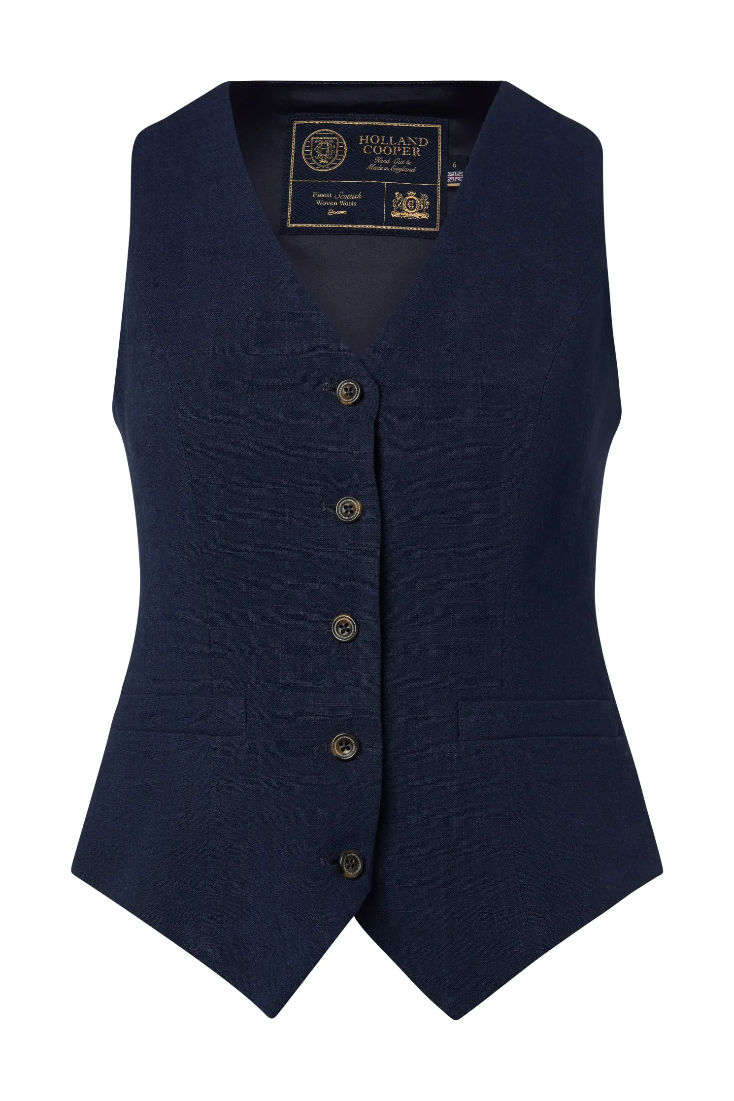 Hampton Waistcoat (Navy Linen)