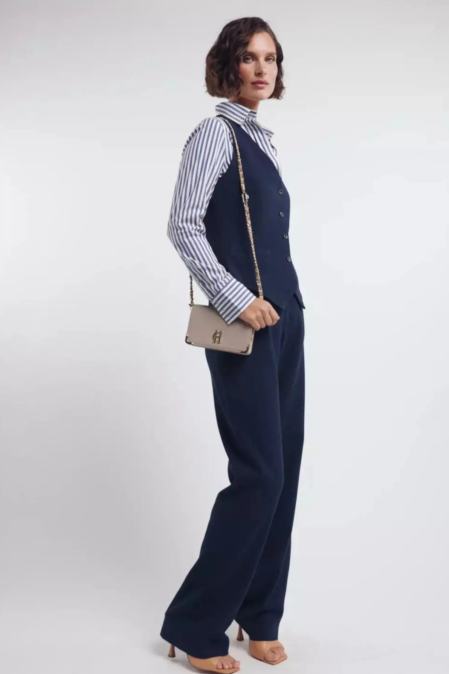 Hampton Waistcoat (Navy Linen)