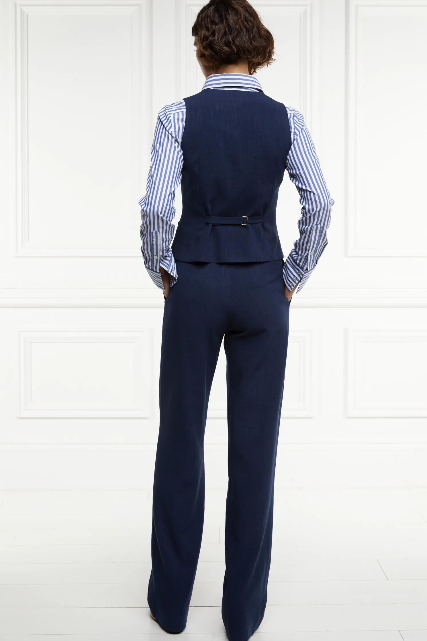 Hampton Waistcoat (Navy Linen)
