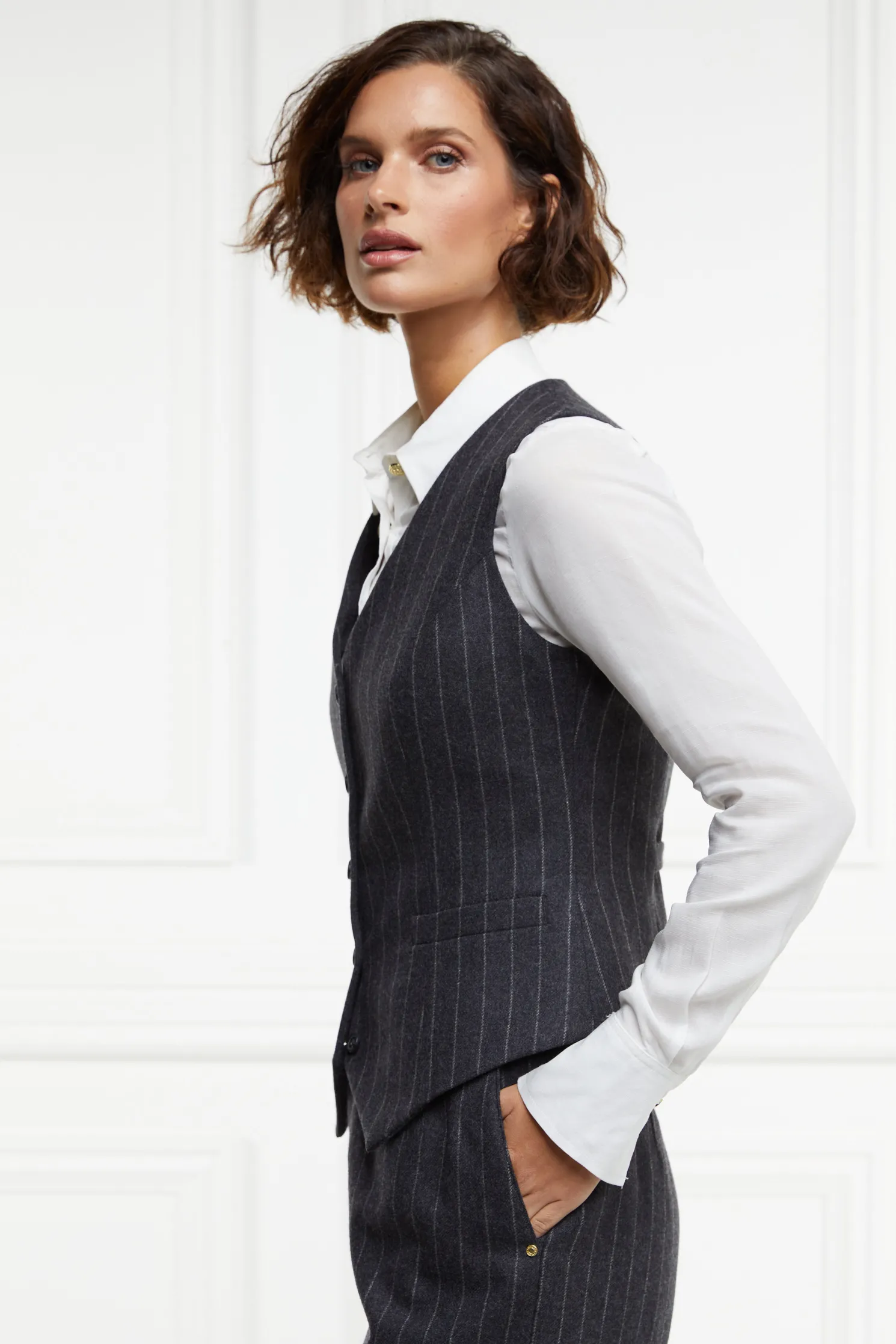 Hampton Waistcoat (Charcoal Pinstripe)