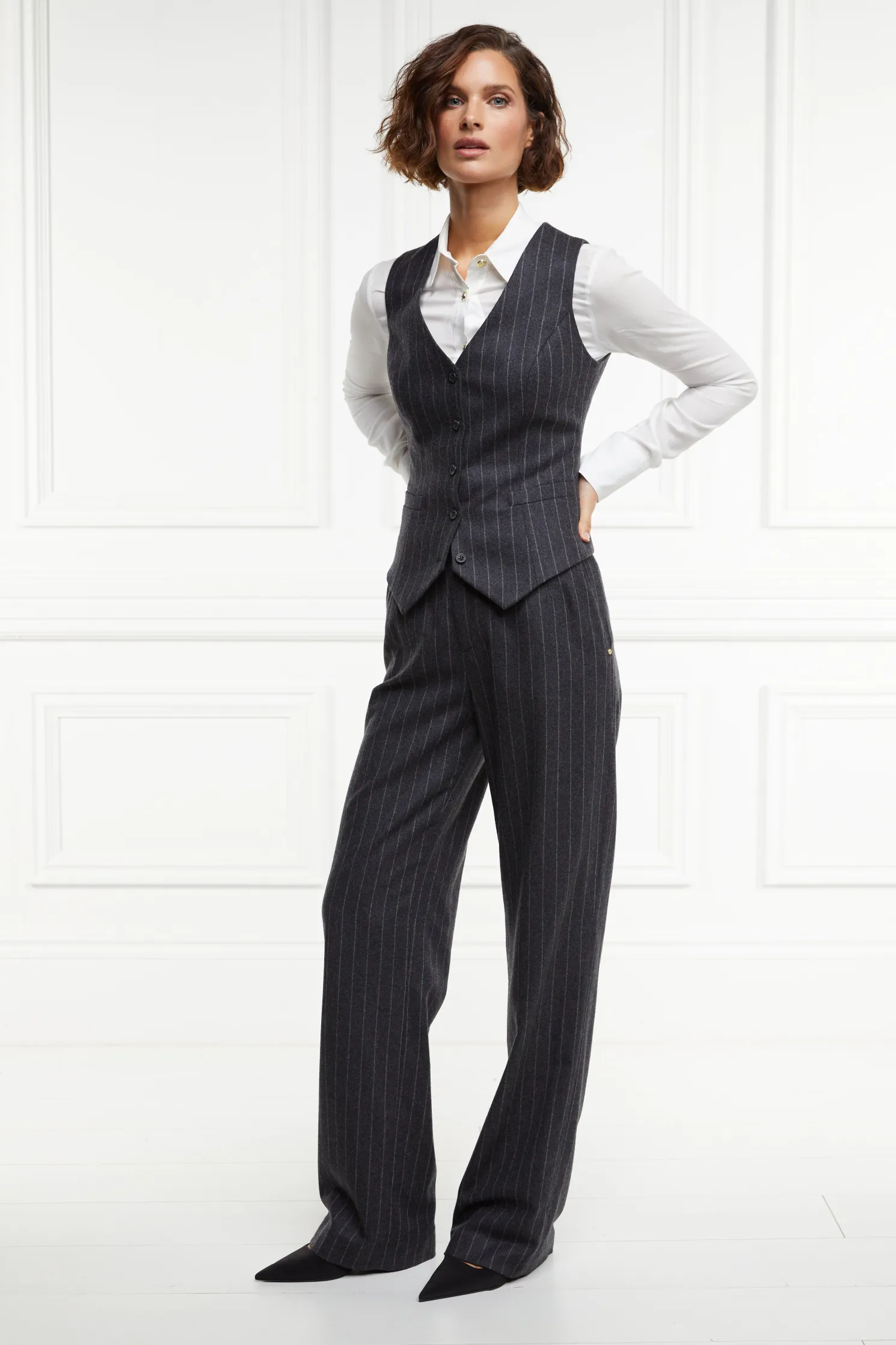 Hampton Waistcoat (Charcoal Pinstripe)