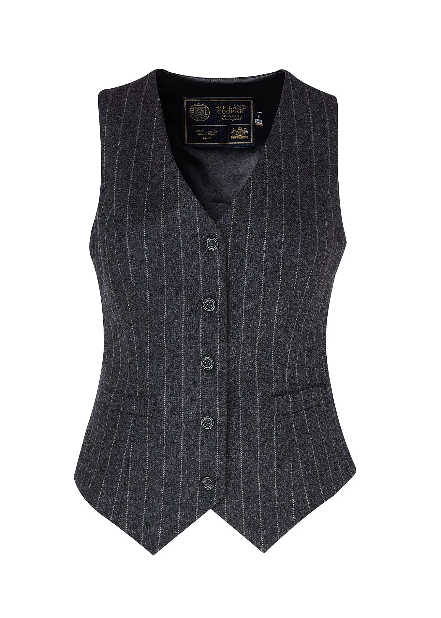 Hampton Waistcoat (Charcoal Pinstripe)