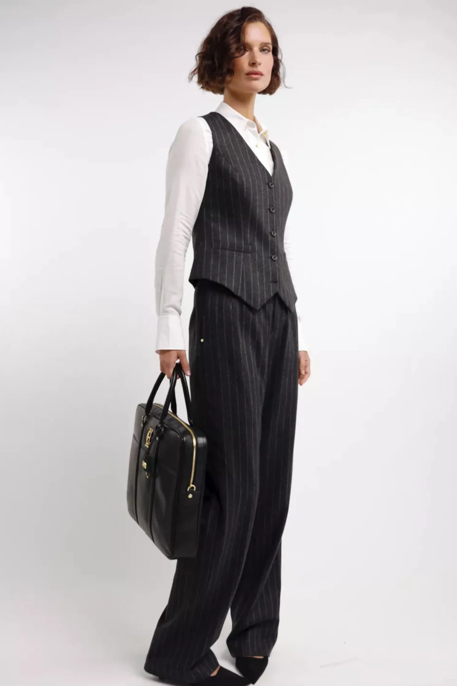 Hampton Waistcoat (Charcoal Pinstripe)